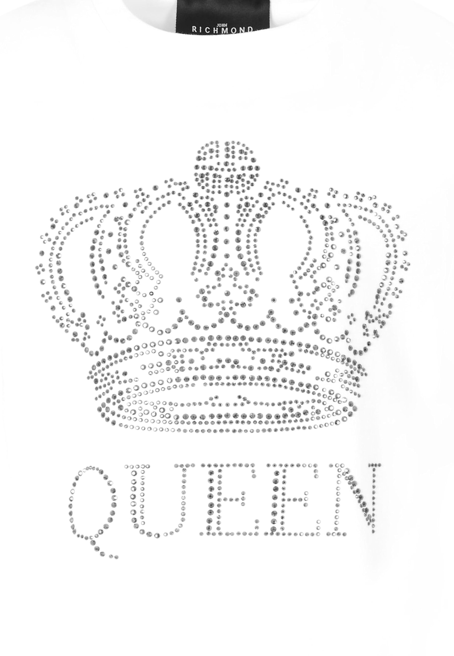 Richmond White T-shirt For Girl With Crown In White
