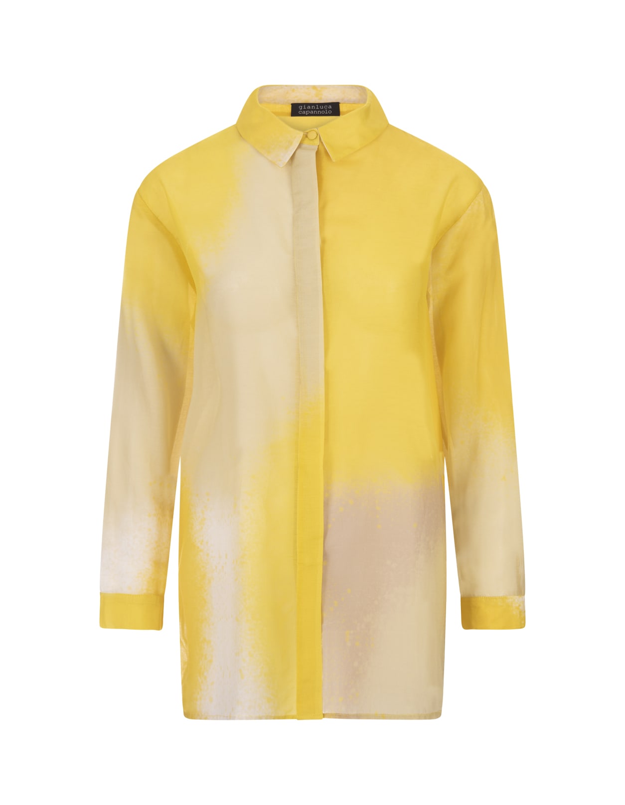 Gianluca Capannolo Shirt In Shaded Yellow Silk