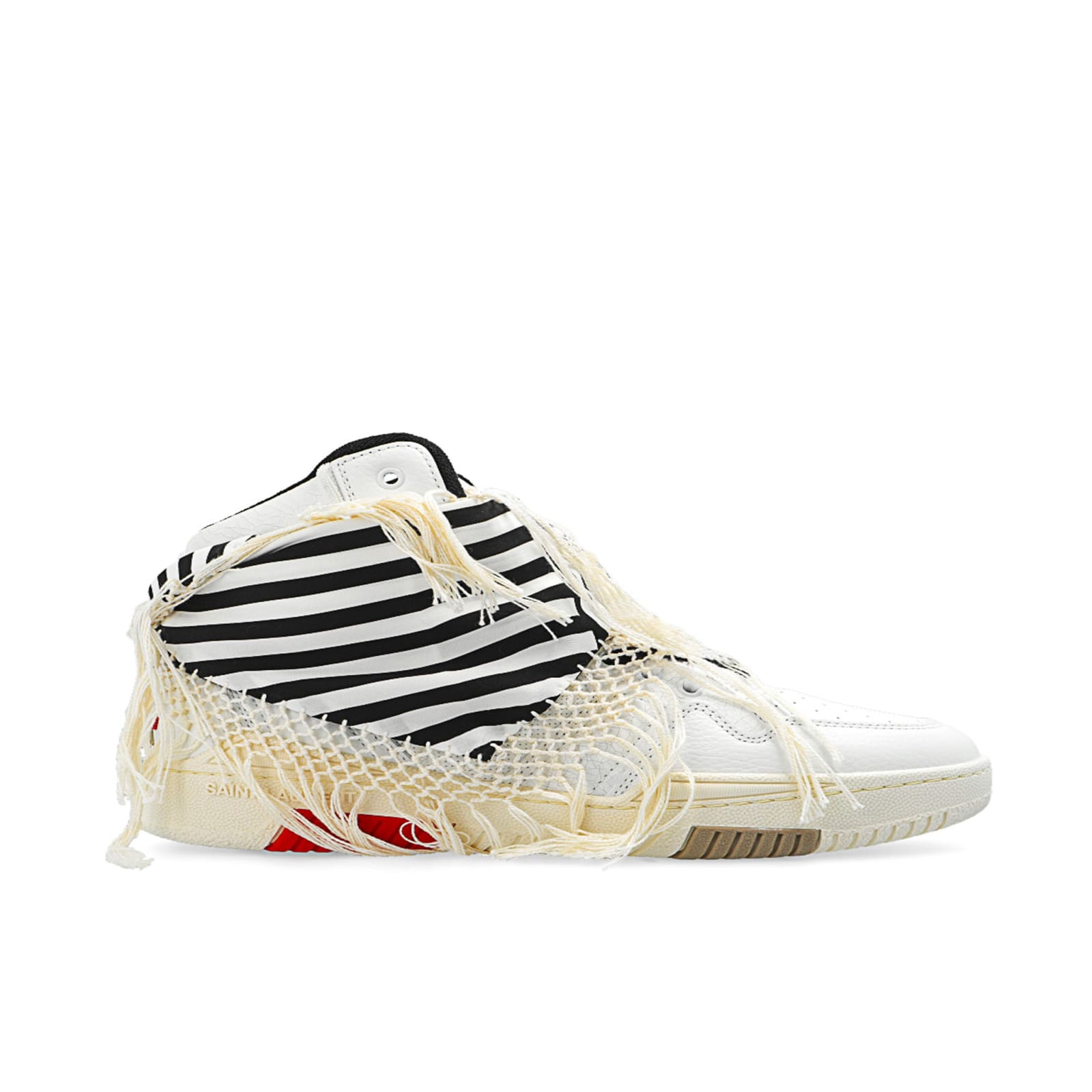Shop Saint Laurent Smith Leather Sneakers In White