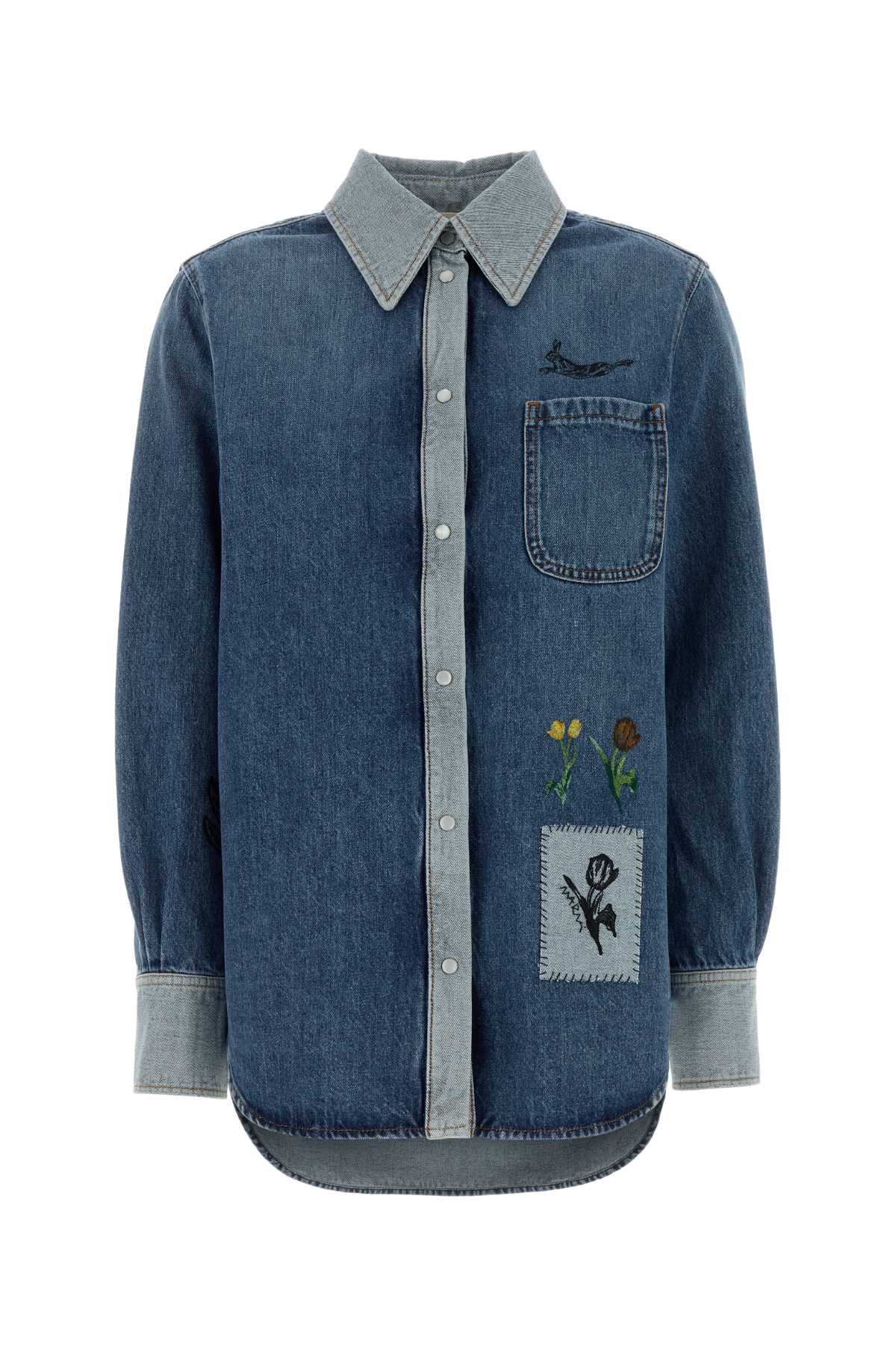 Marni Denim Shirt In Multi