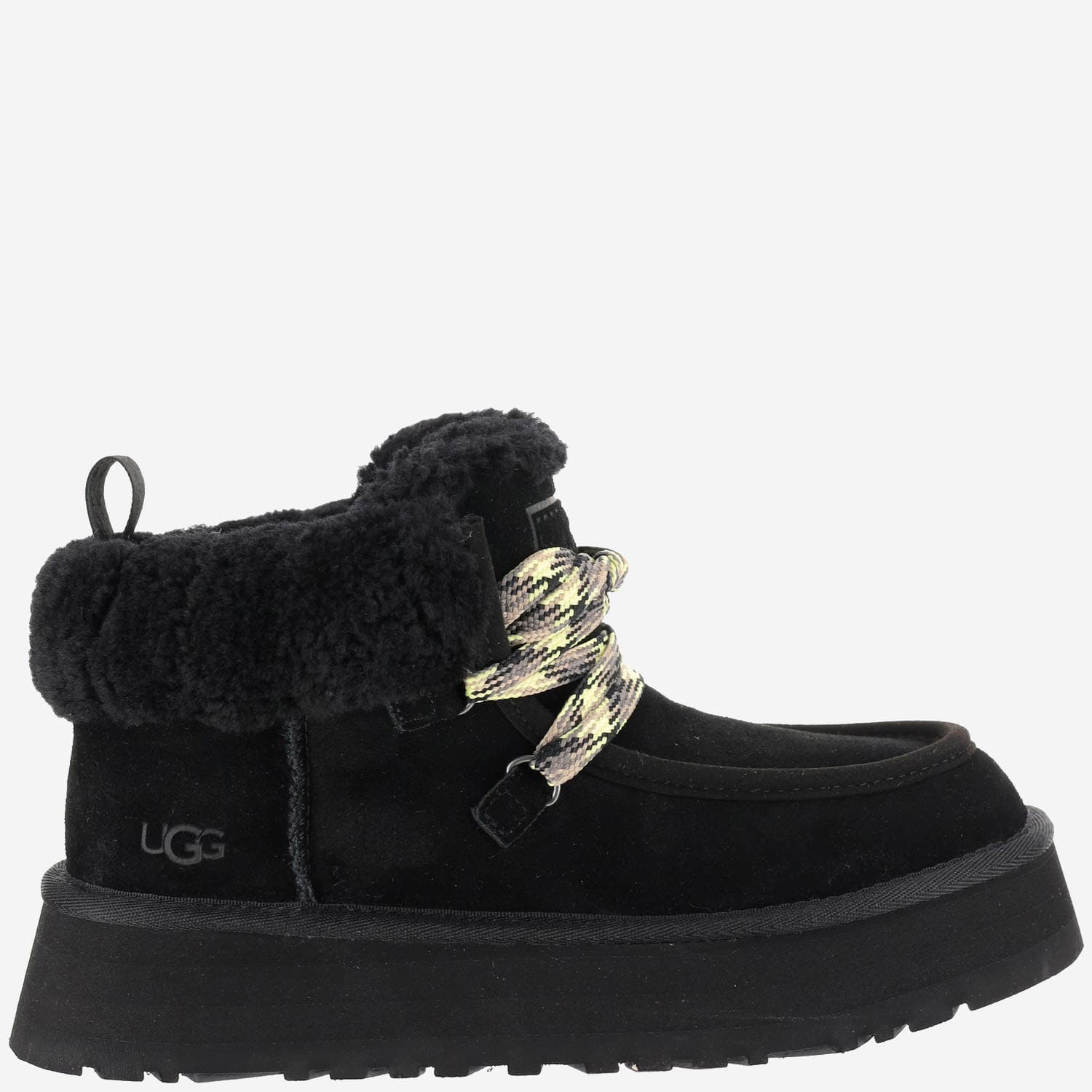 Ugg Women's Funkarra Cabin Cuffed Lace-up Cold-weather Booties In Black