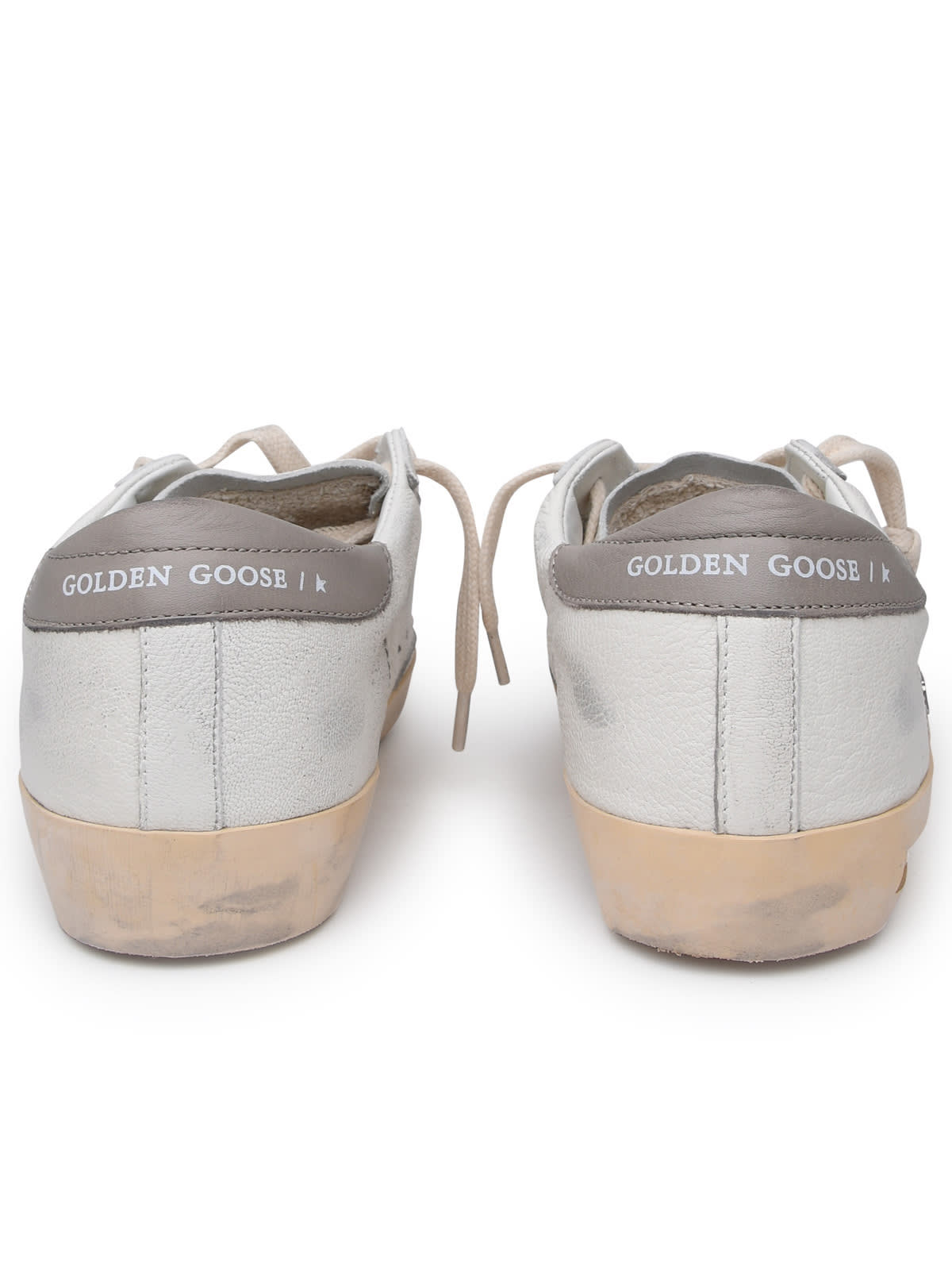 Golden Goose Superstar Sneakers In White Leather In White