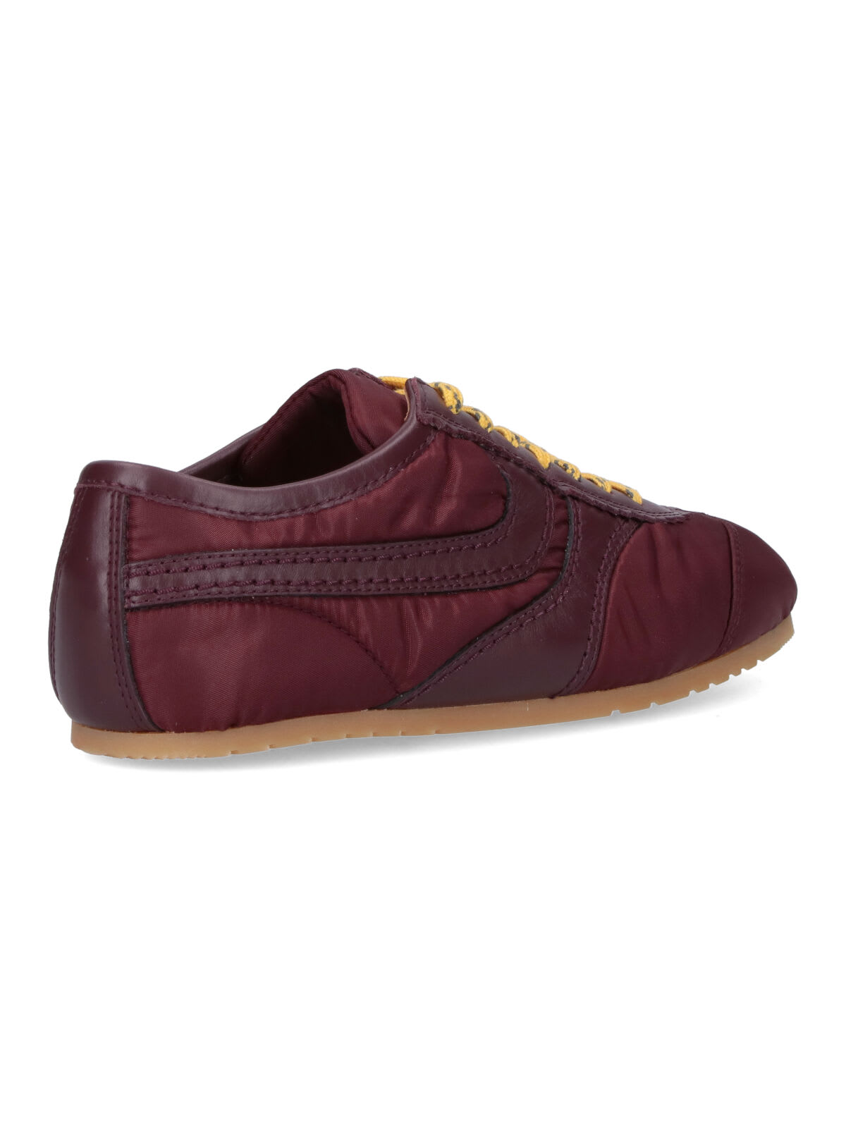 Dries Van Noten Low-top Nylon Running Sneakers With Leather Inserts In Purple