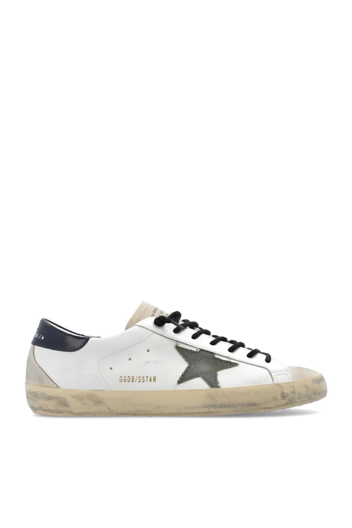 Shop Golden Goose Super-star Classic With Spur Sneakers In White/seedpearl/green/blue