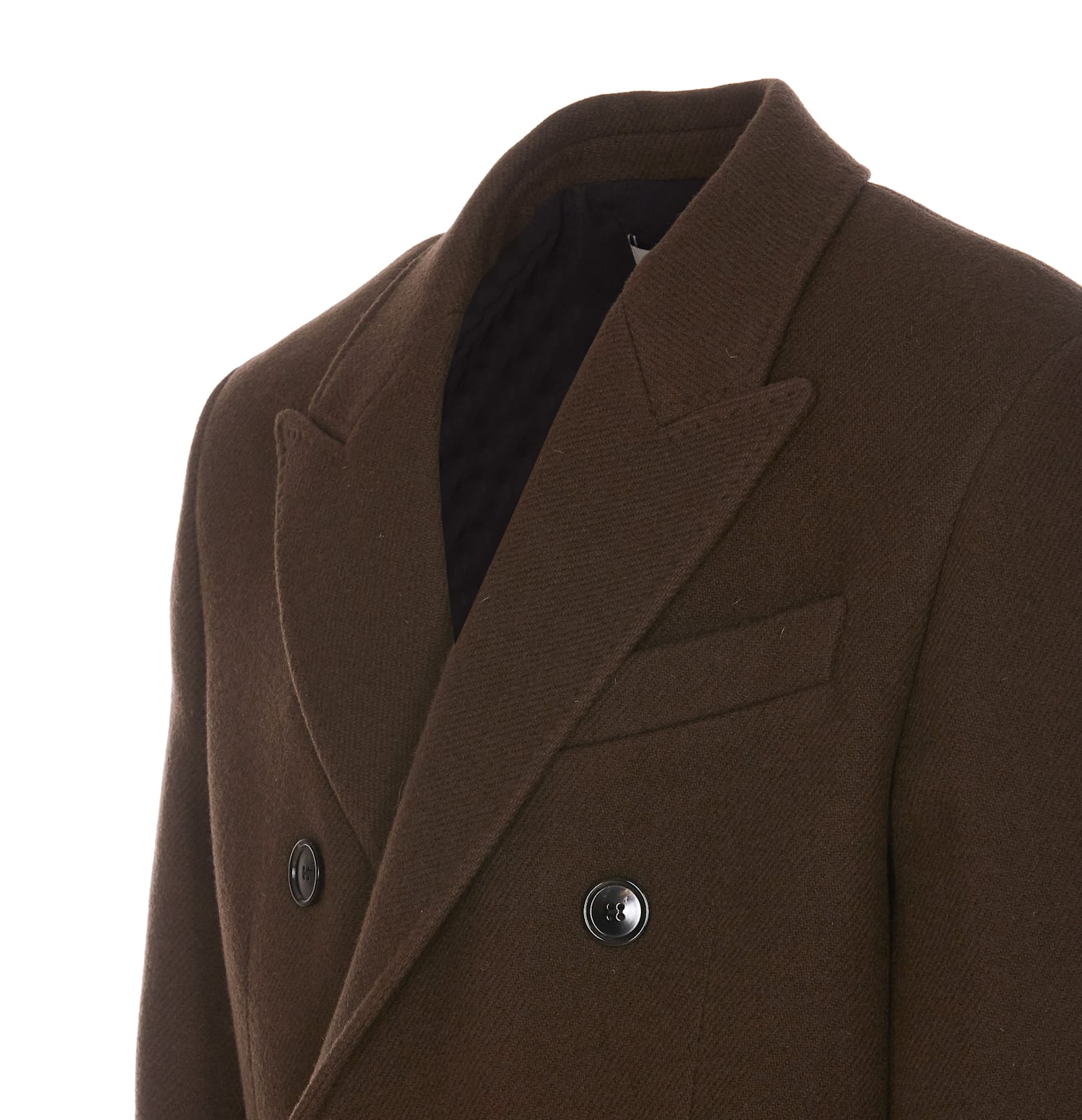 Shop Ami Alexandre Mattiussi Double Breasted Coat In Brown