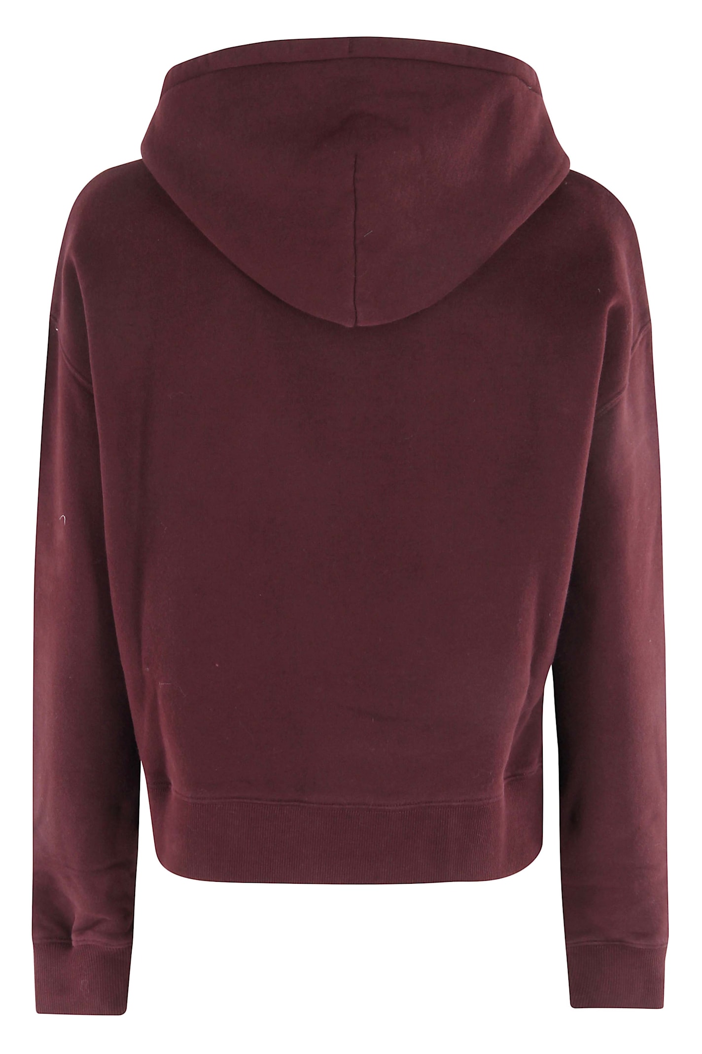 Mc2 Saint Barth Hooded Sweatshirt In Burgundy
