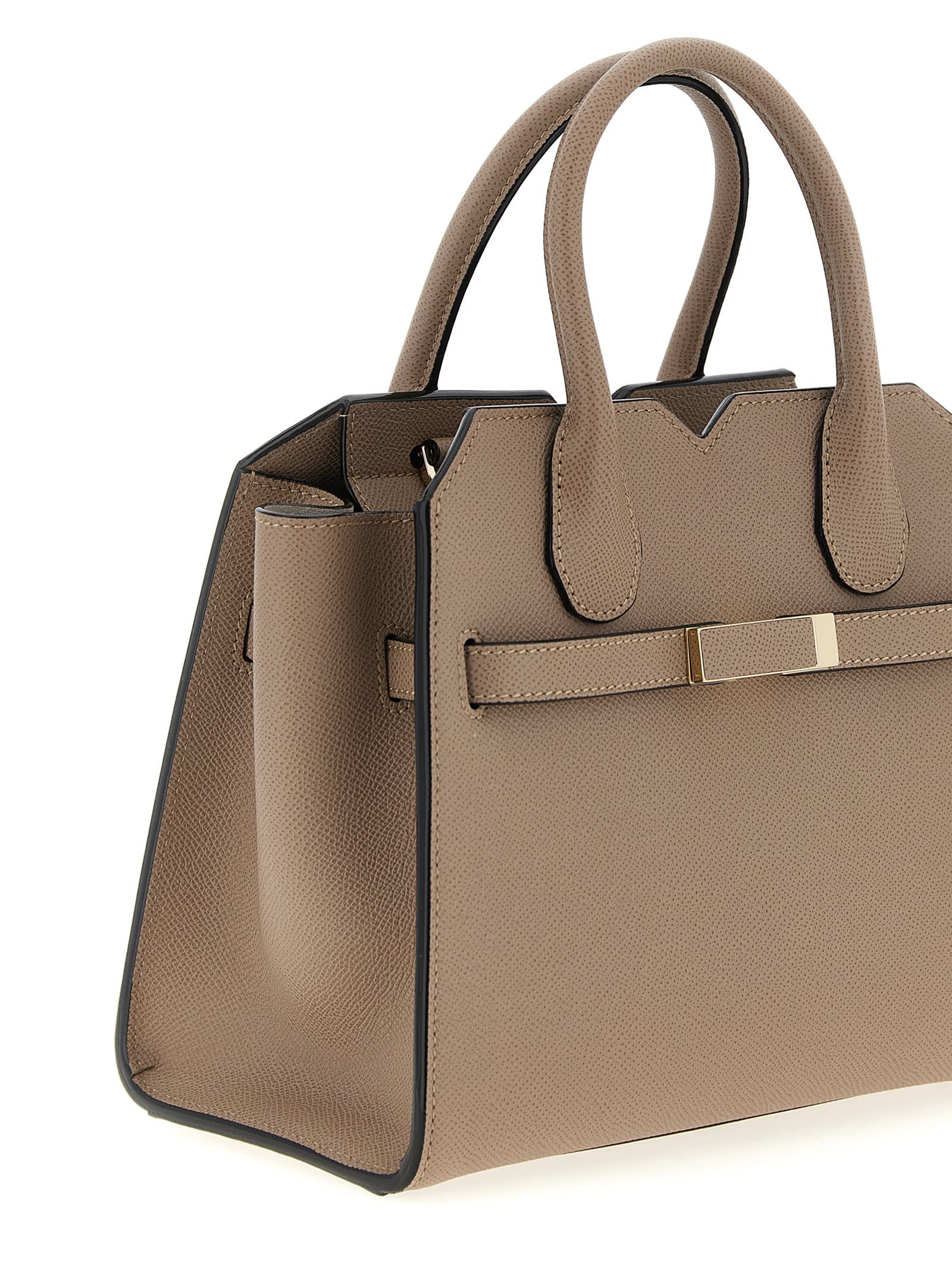 Valextra Milano Mini Handbag In Sand