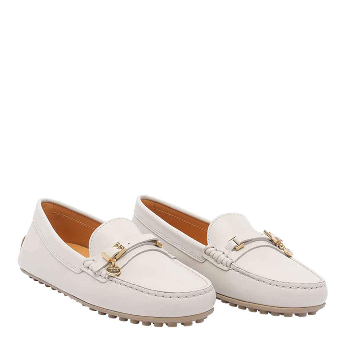 Tod's City Gommino Loafers In White