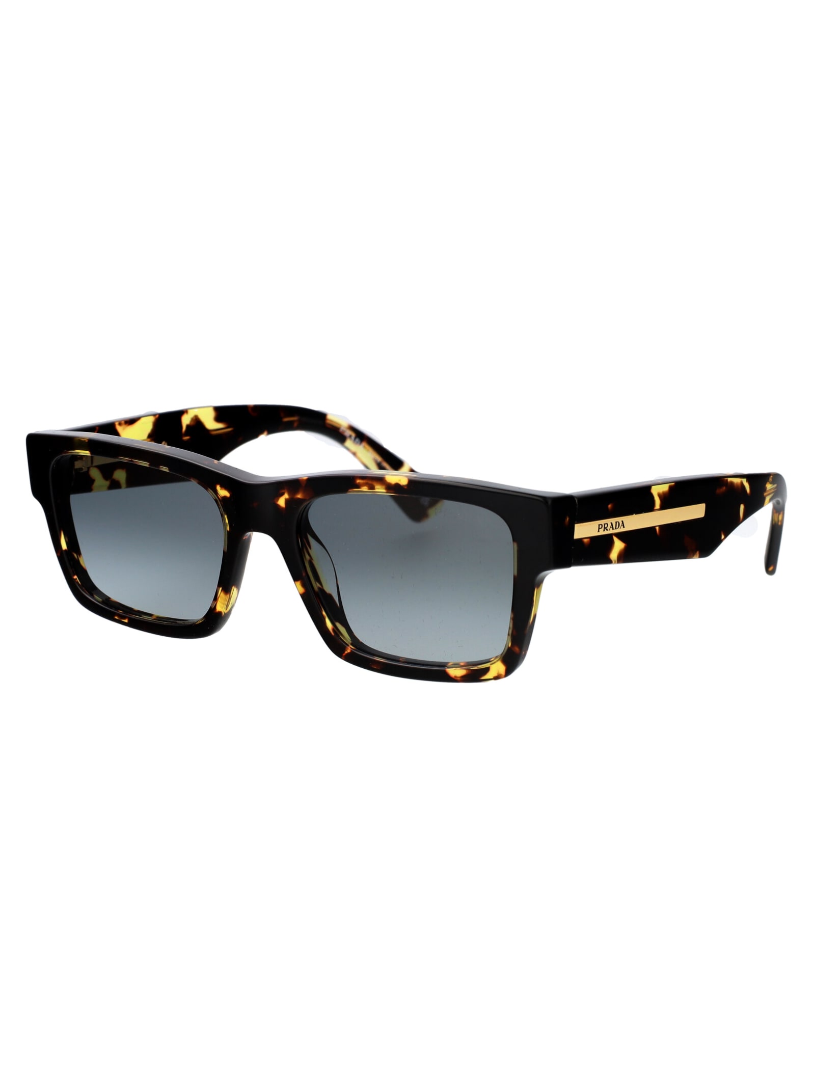 Shop Prada 0pr 25zs Sunglasses In 16r30f Black Malt Tortoise