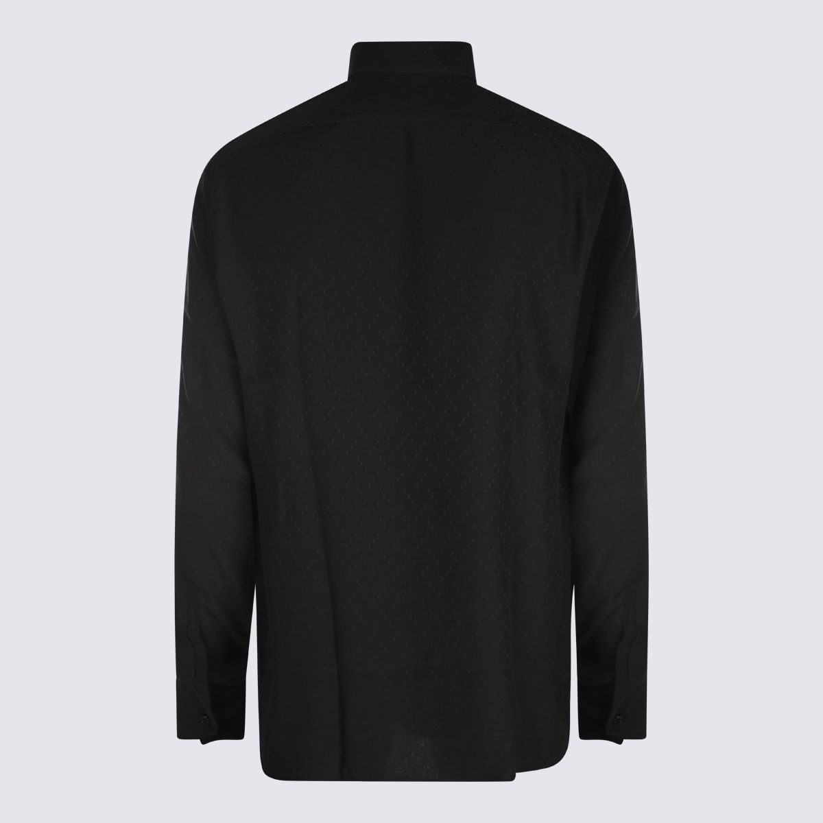 Shop Saint Laurent Black Silk Shirt