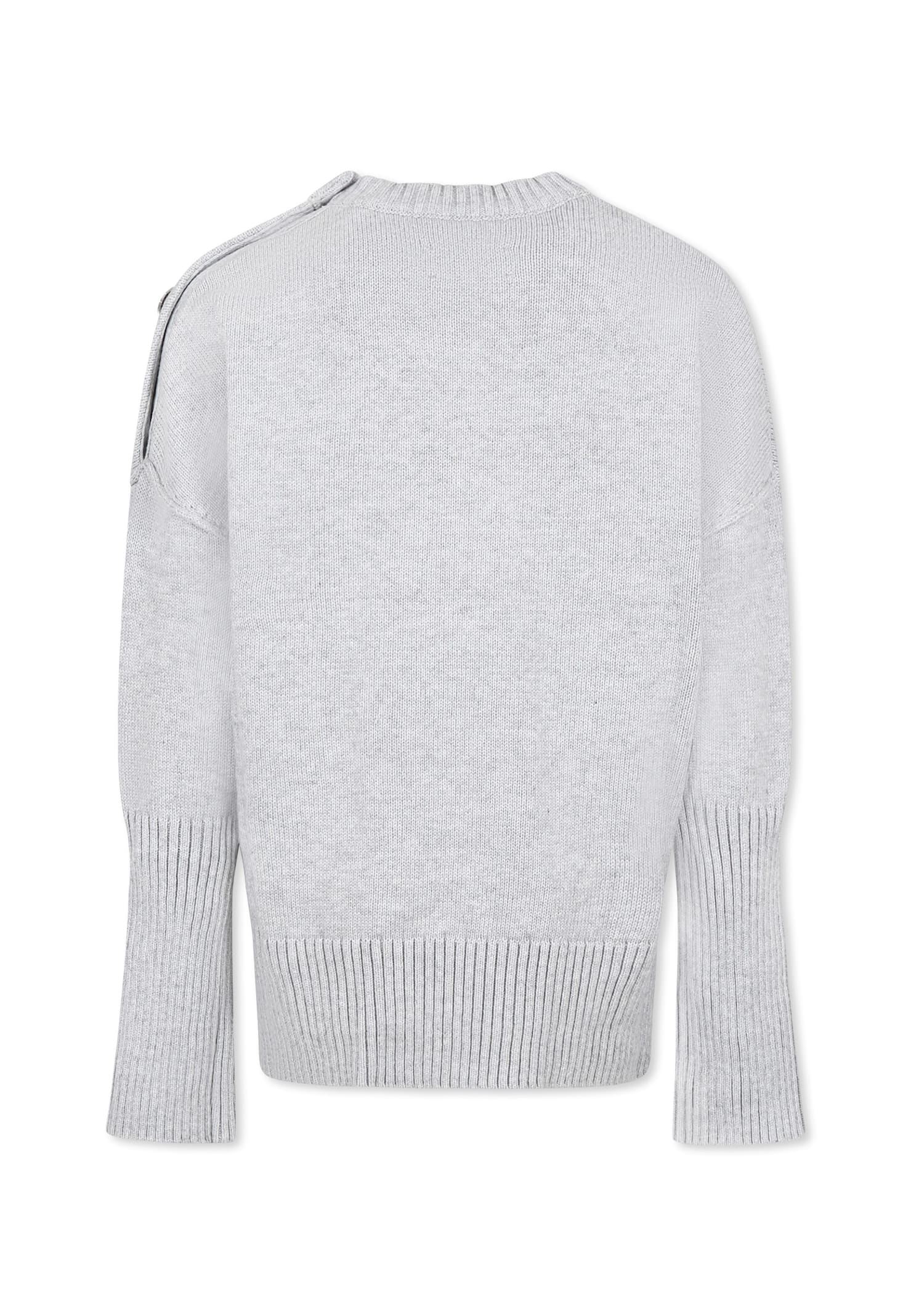 Shop Zadig & Voltaire Grey Sweater For Girl With Writing