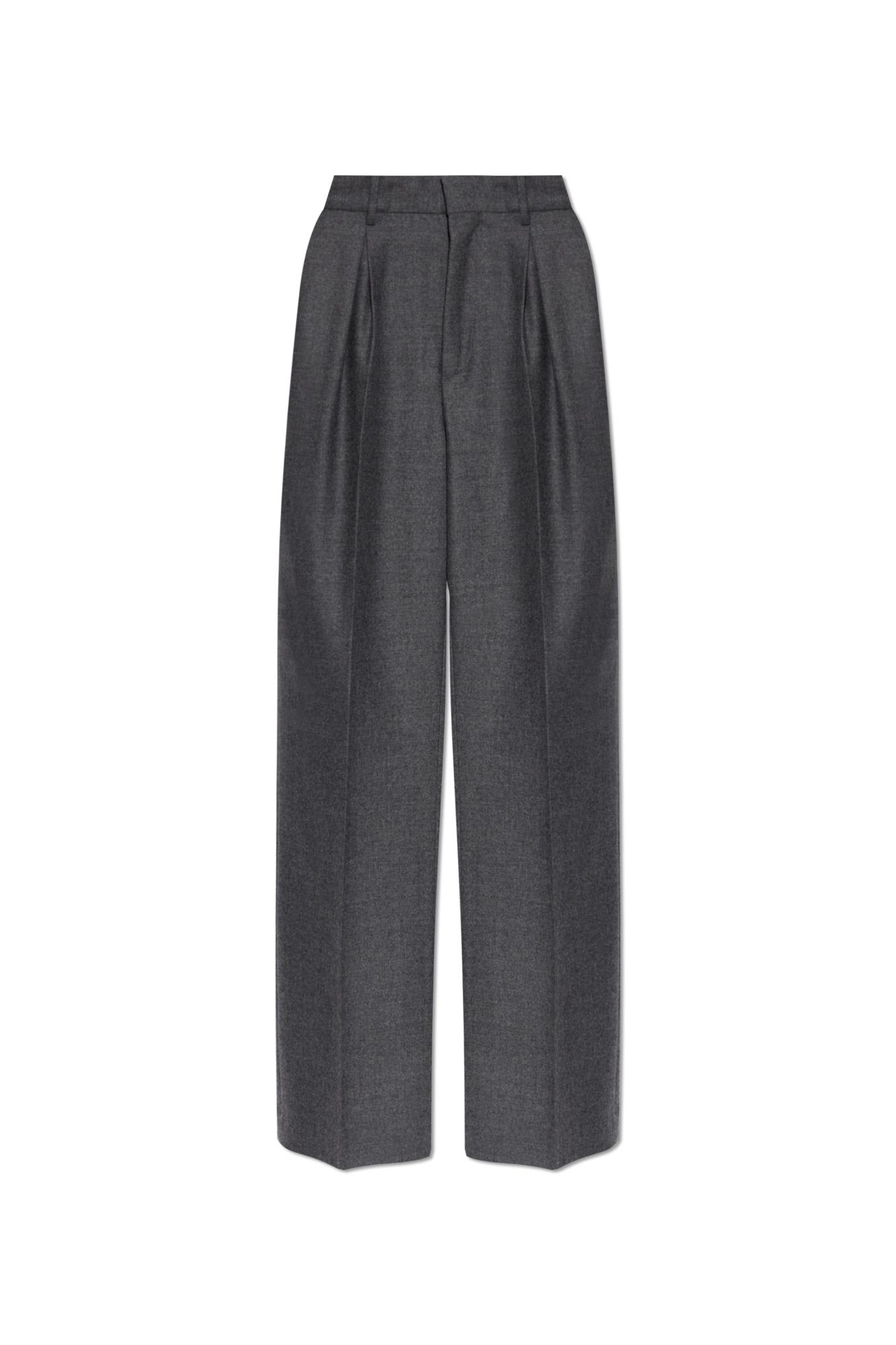 Mm6 Maison Margiela Mm6 By Maison Margiela Wide-leg Tailored Pants In Soft Virgin Wool In Gray