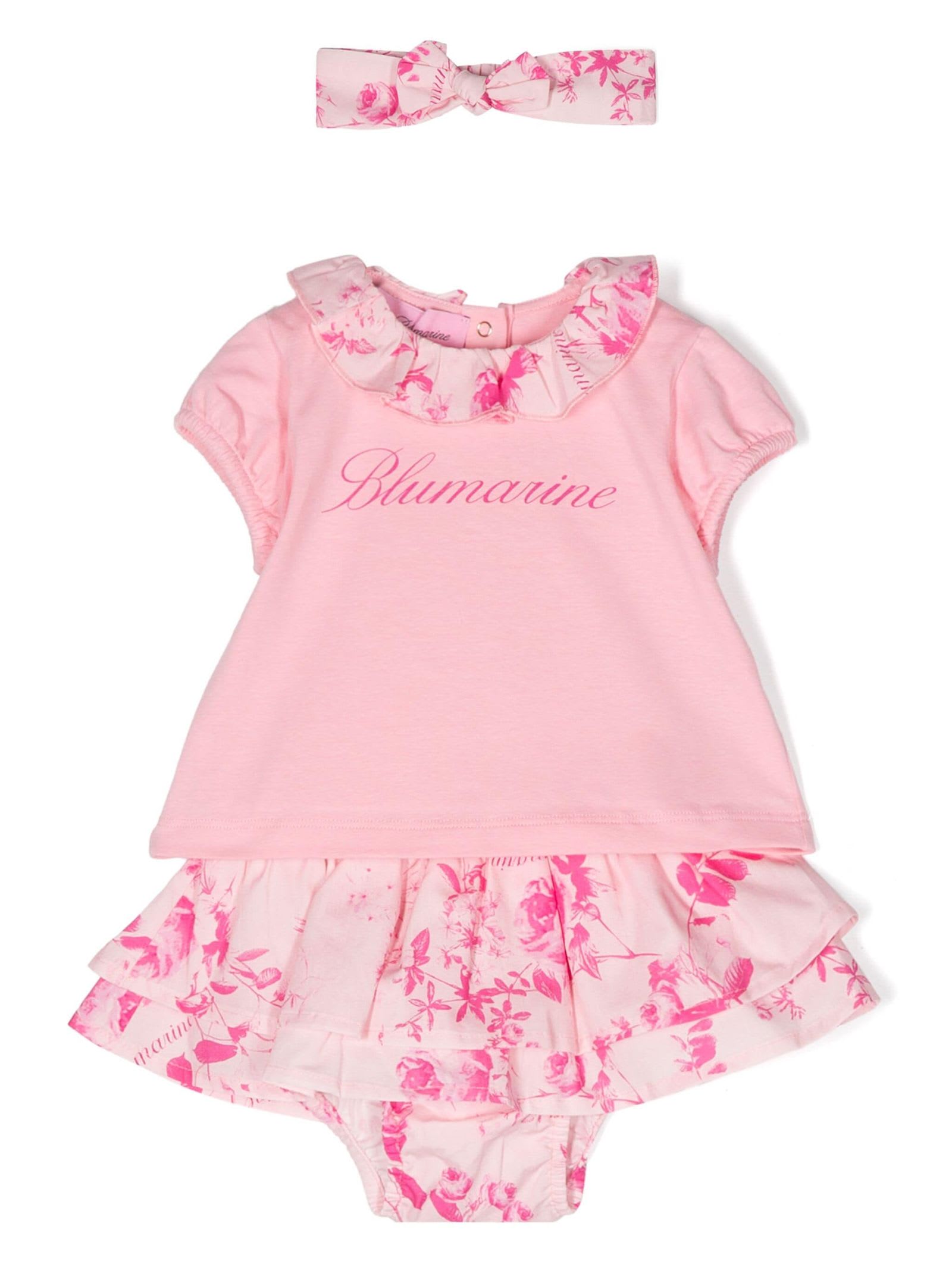 Miss Blumarine Babies'  Dresses Pink In Rosa
