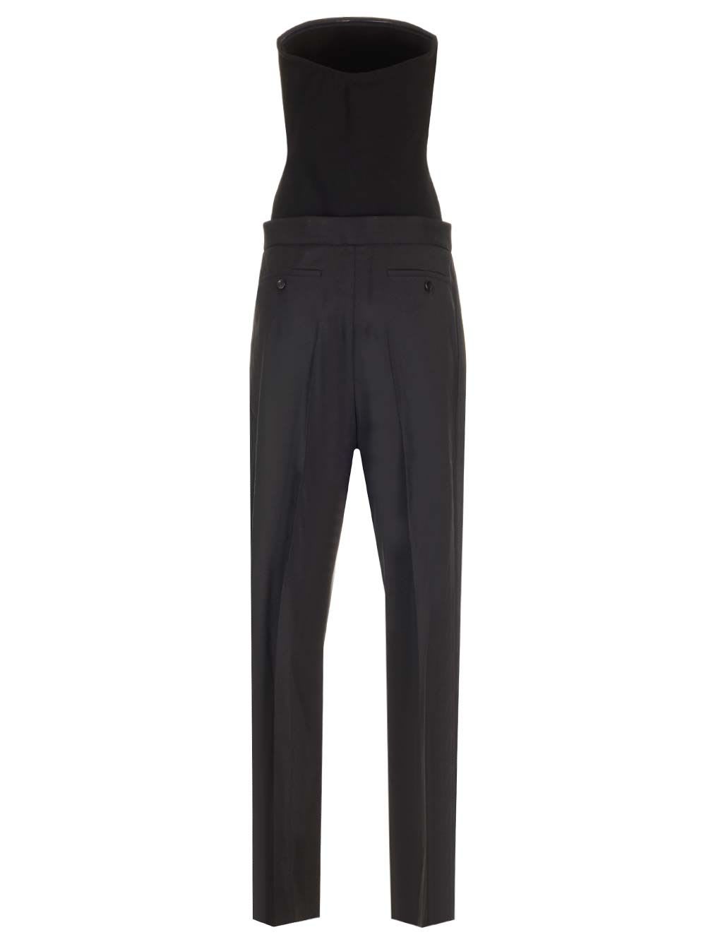 Shop Alaïa Tuxedo Jumpsuit In Black