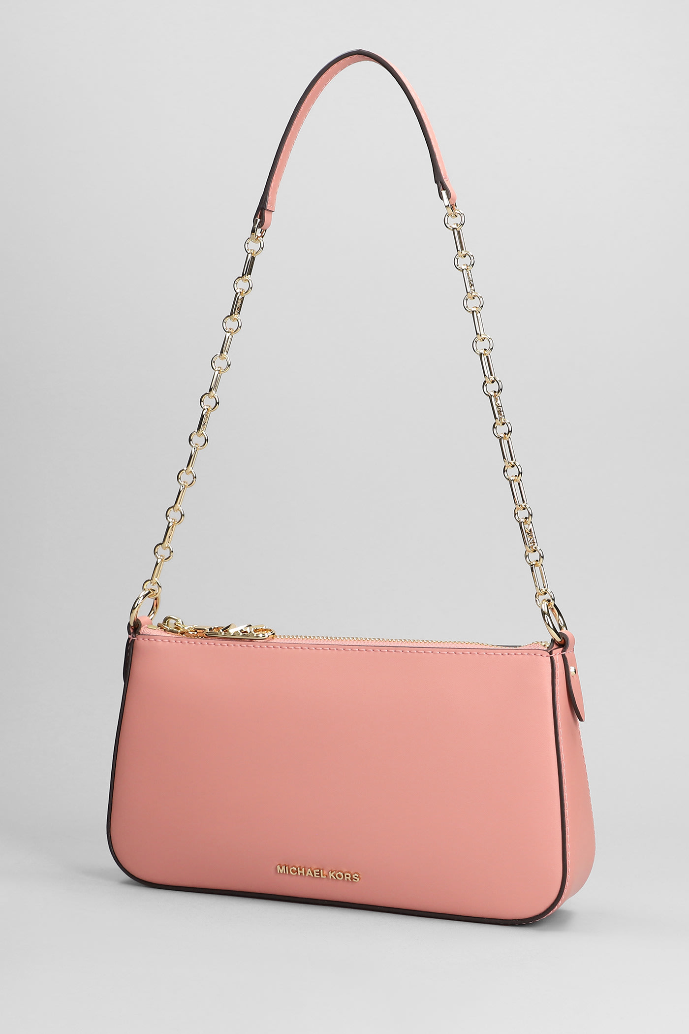 Shop Michael Kors Shoulder Bag In Rose-pink Leather