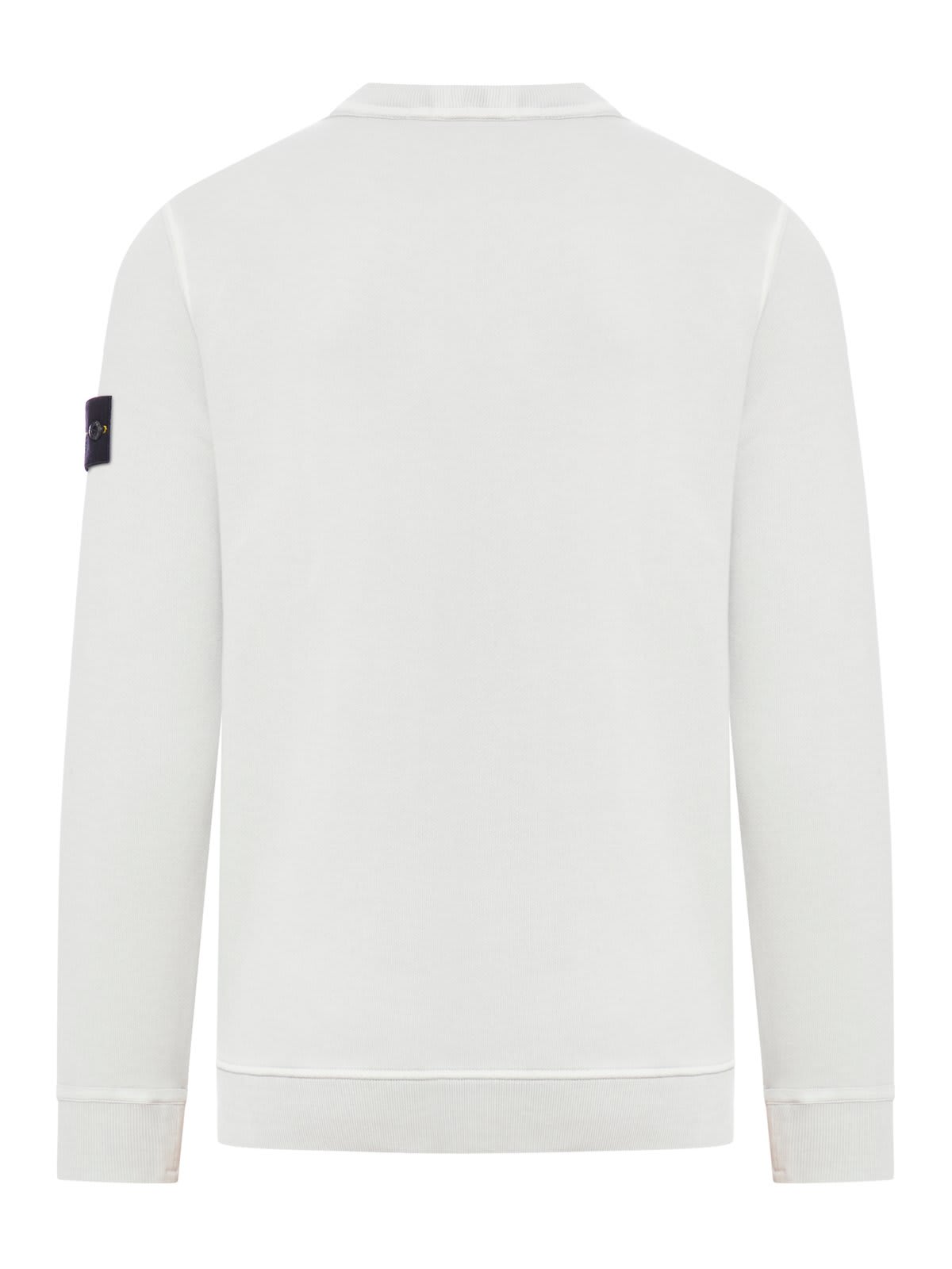 Shop Stone Island Logo Patch Crewneck Sweatshirt In Grey