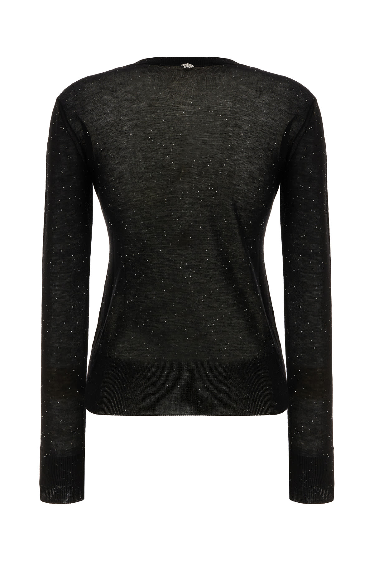 Genny Black Wool Blend Sweater In Black