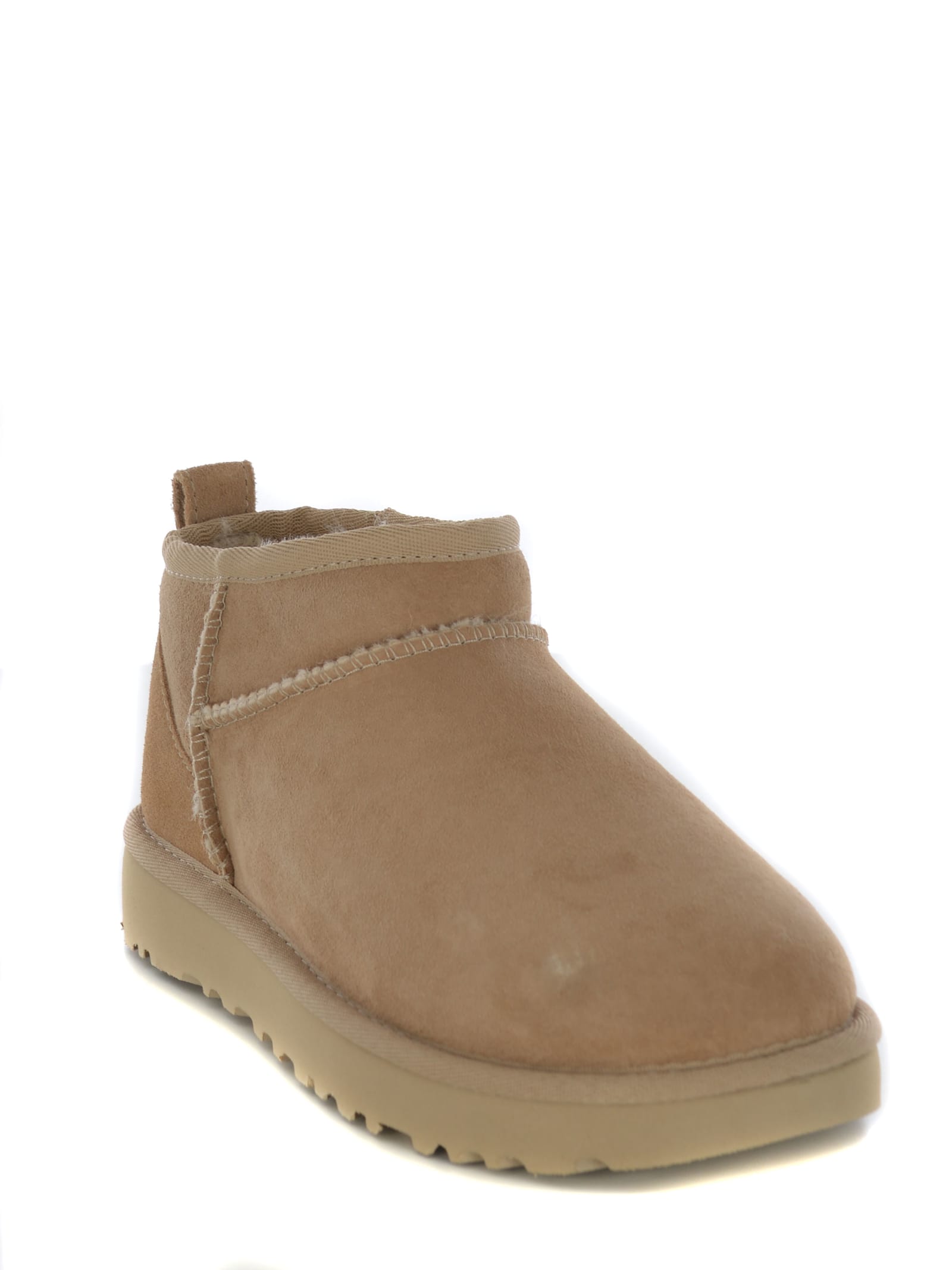 Shop Ugg Stivali  Classic Ultra Mini Made Of Suede In Beige