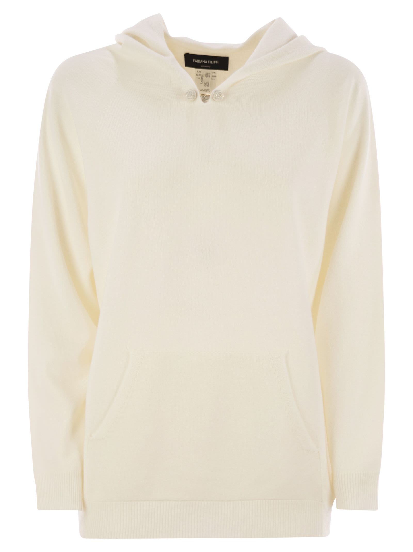 Fabiana Filippi Platinum Hoodie In Neutral