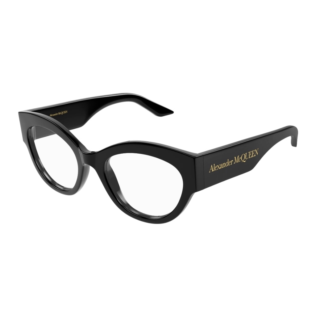 Shop Alexander Mcqueen Am0435o 001 Glasses In Nero