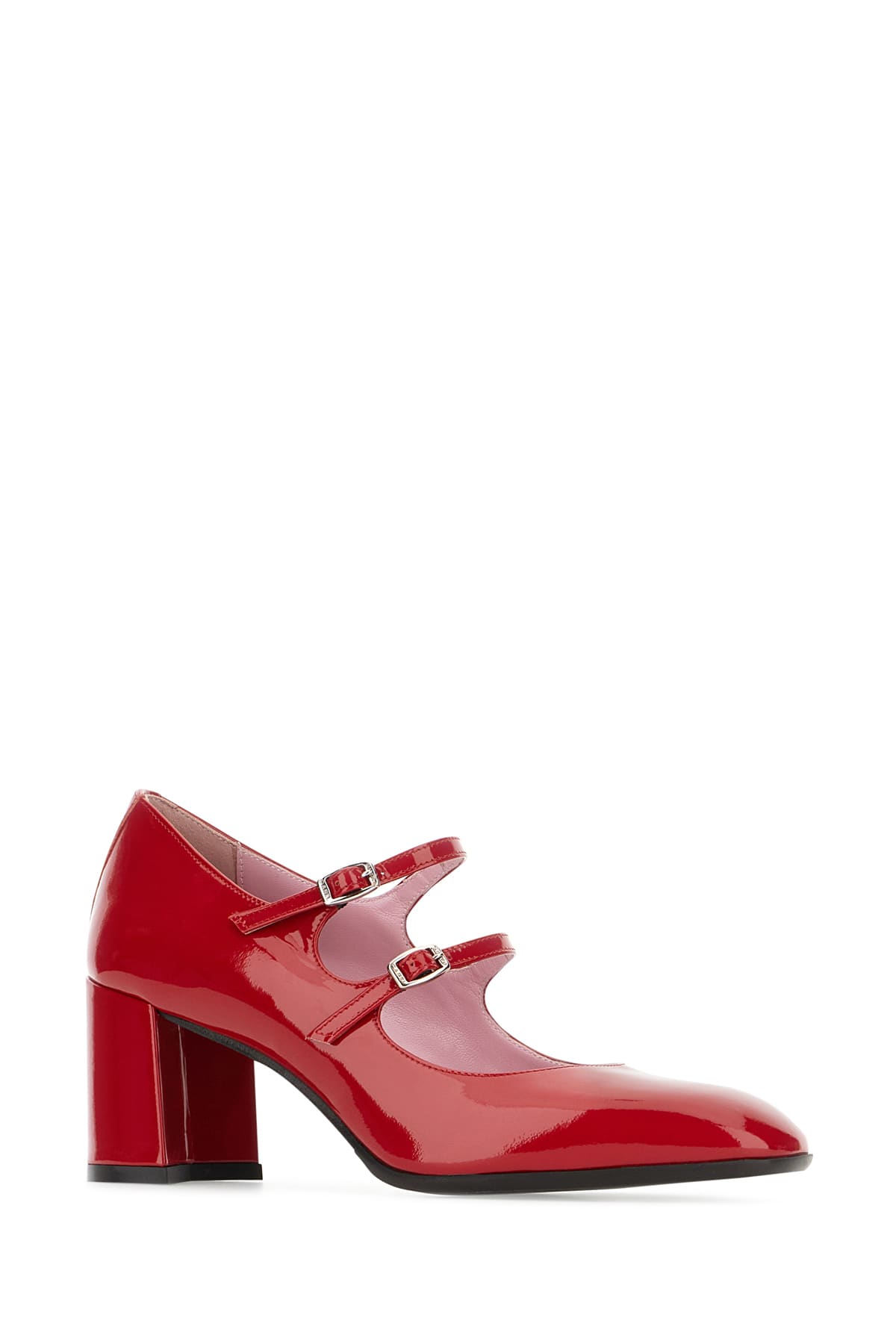 CAREL RED LEATHER ALICE PUMPS