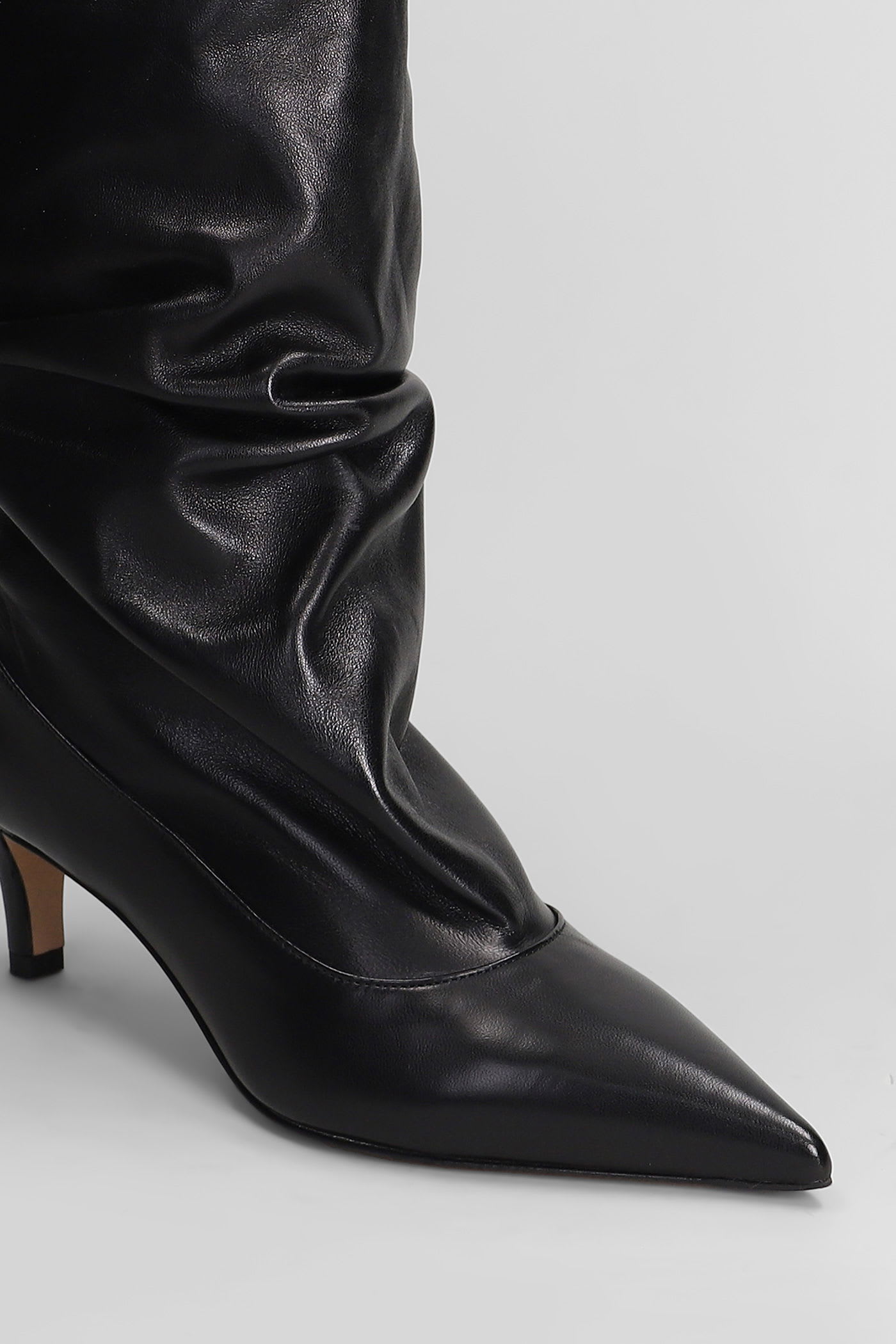 The Seller Pointed-toe Leather Boots In Black