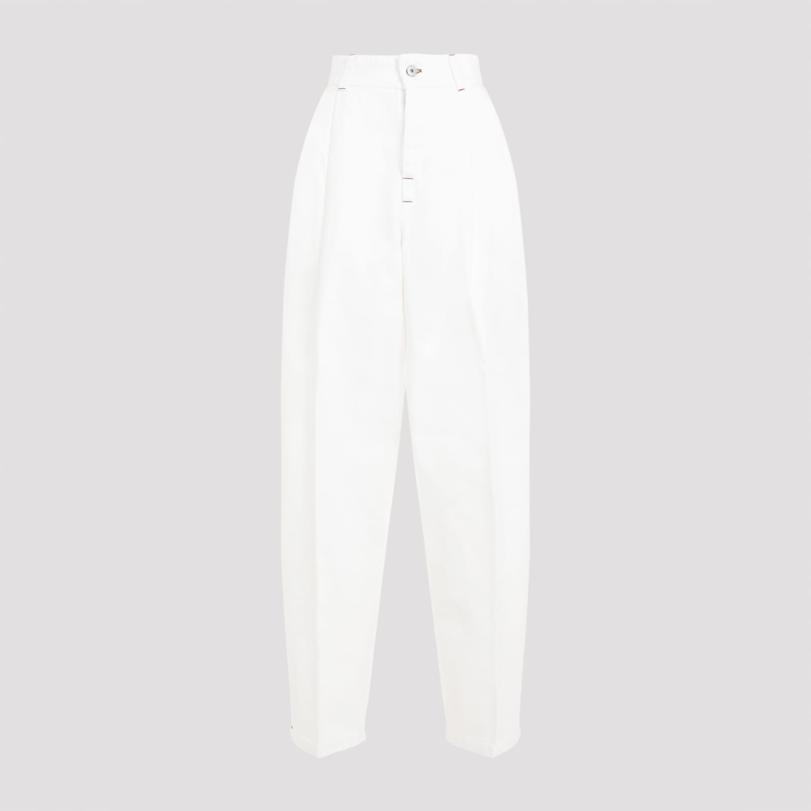 Jacquemus Women Le De-nimes Curzi Jeans In White