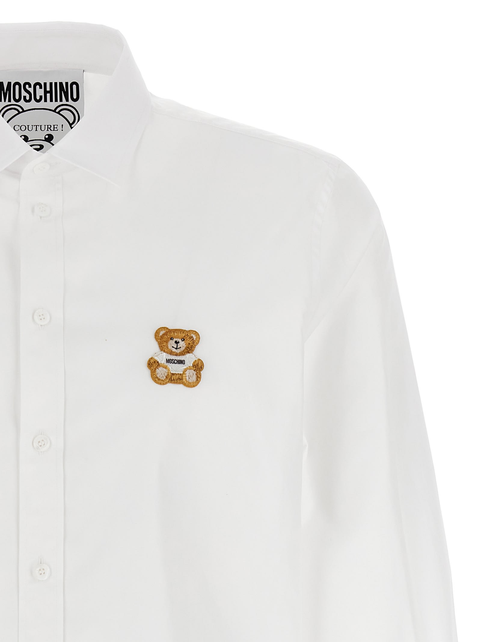 Shop Moschino Teddy Shirt In White