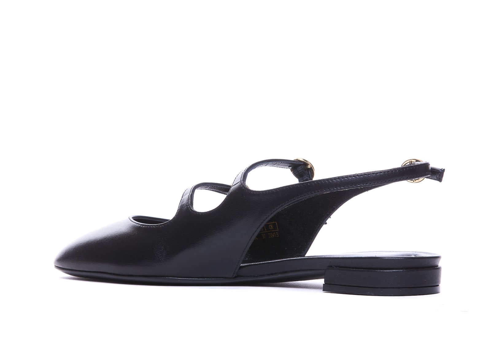 Shop Stuart Weitzman Benni Flats In Black