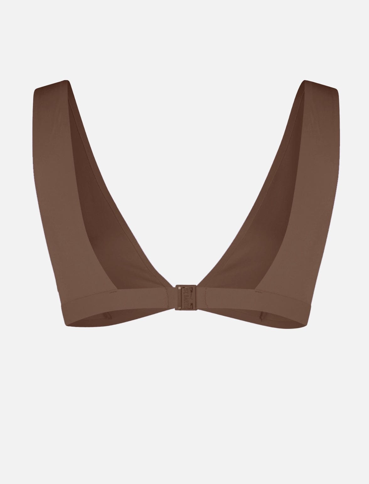 Mc2 Saint Barth Woman Heatsealed Scooped Beach Top Ofelia In Brown