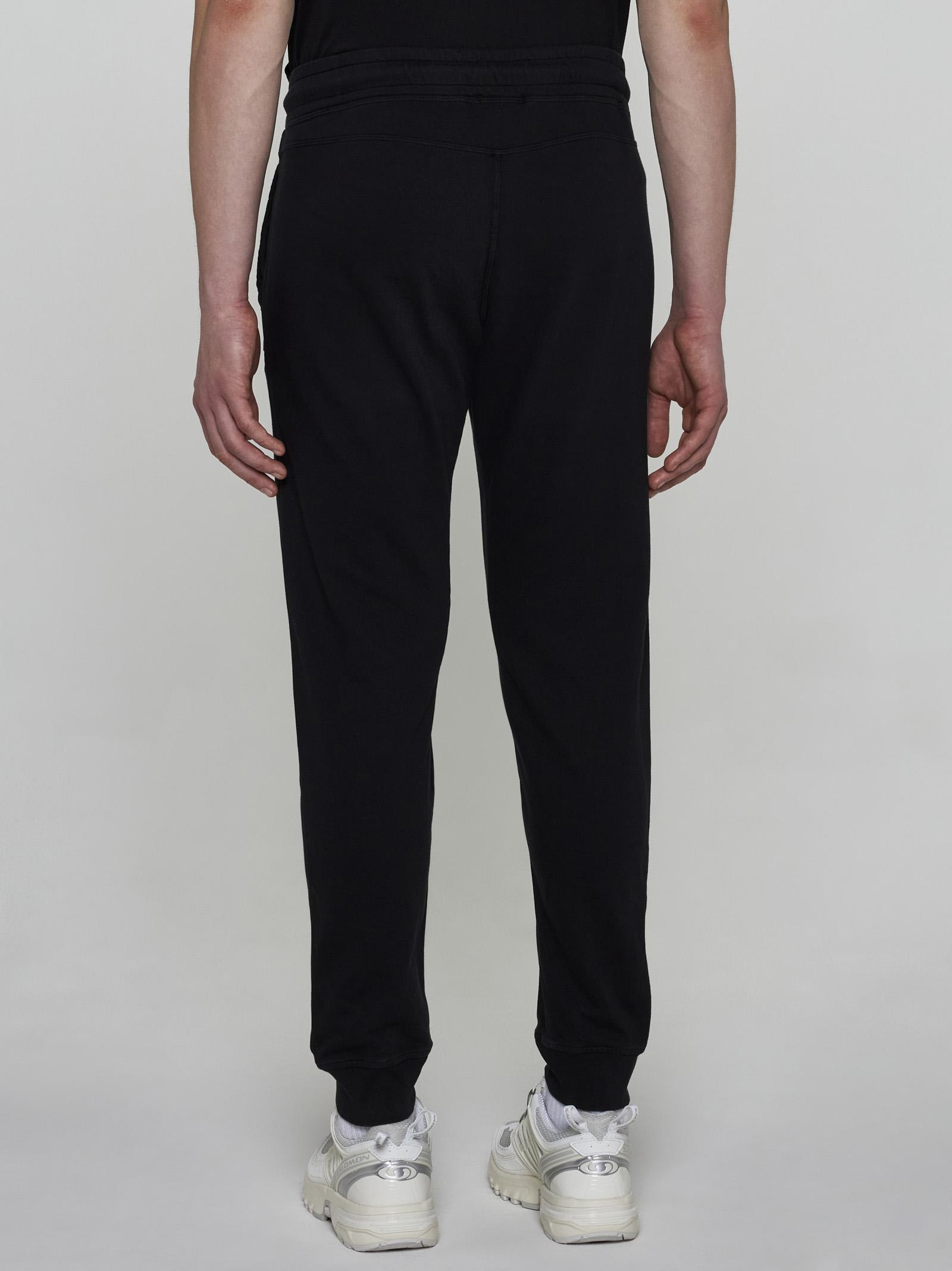 Shop C.p. Company Cotton Sweatpants In Black