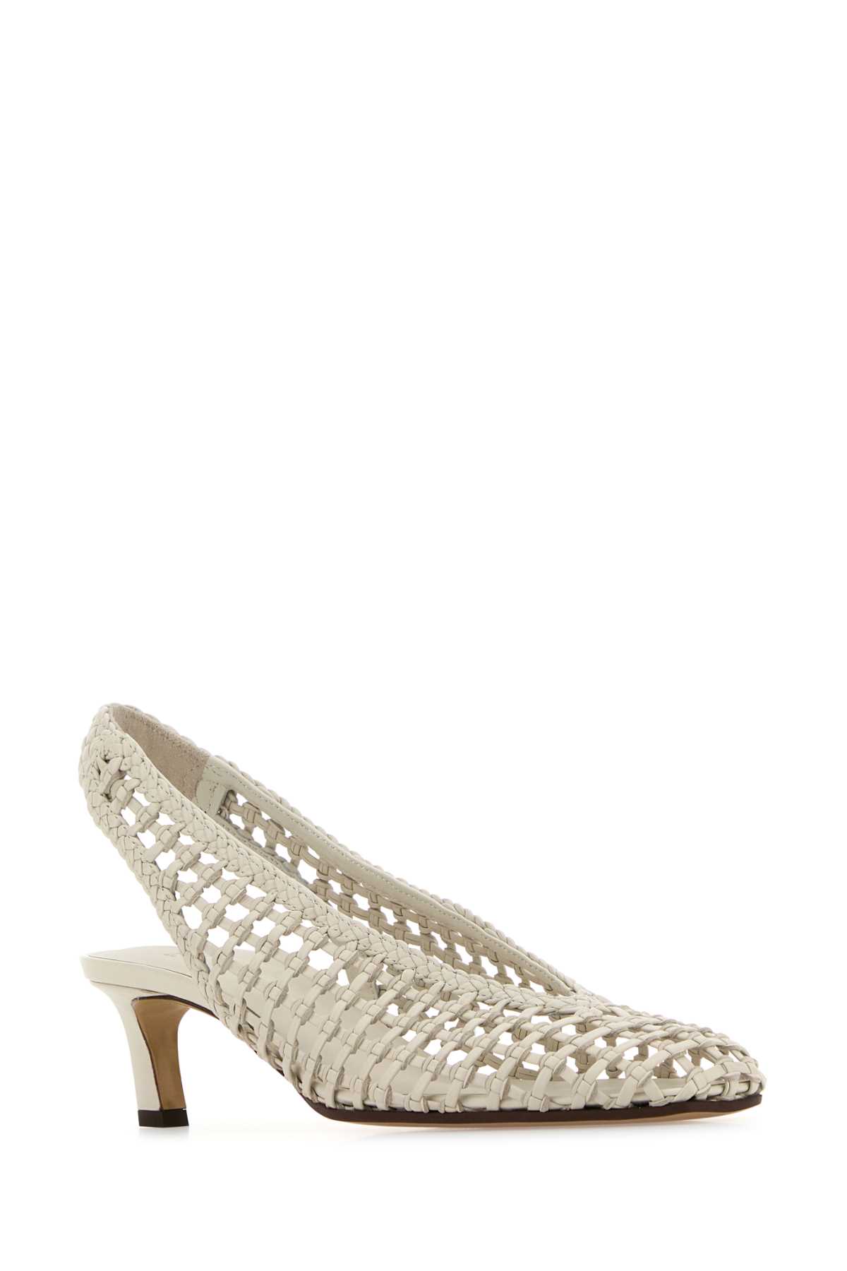 FENDI WHITE LEATHER PUMPS