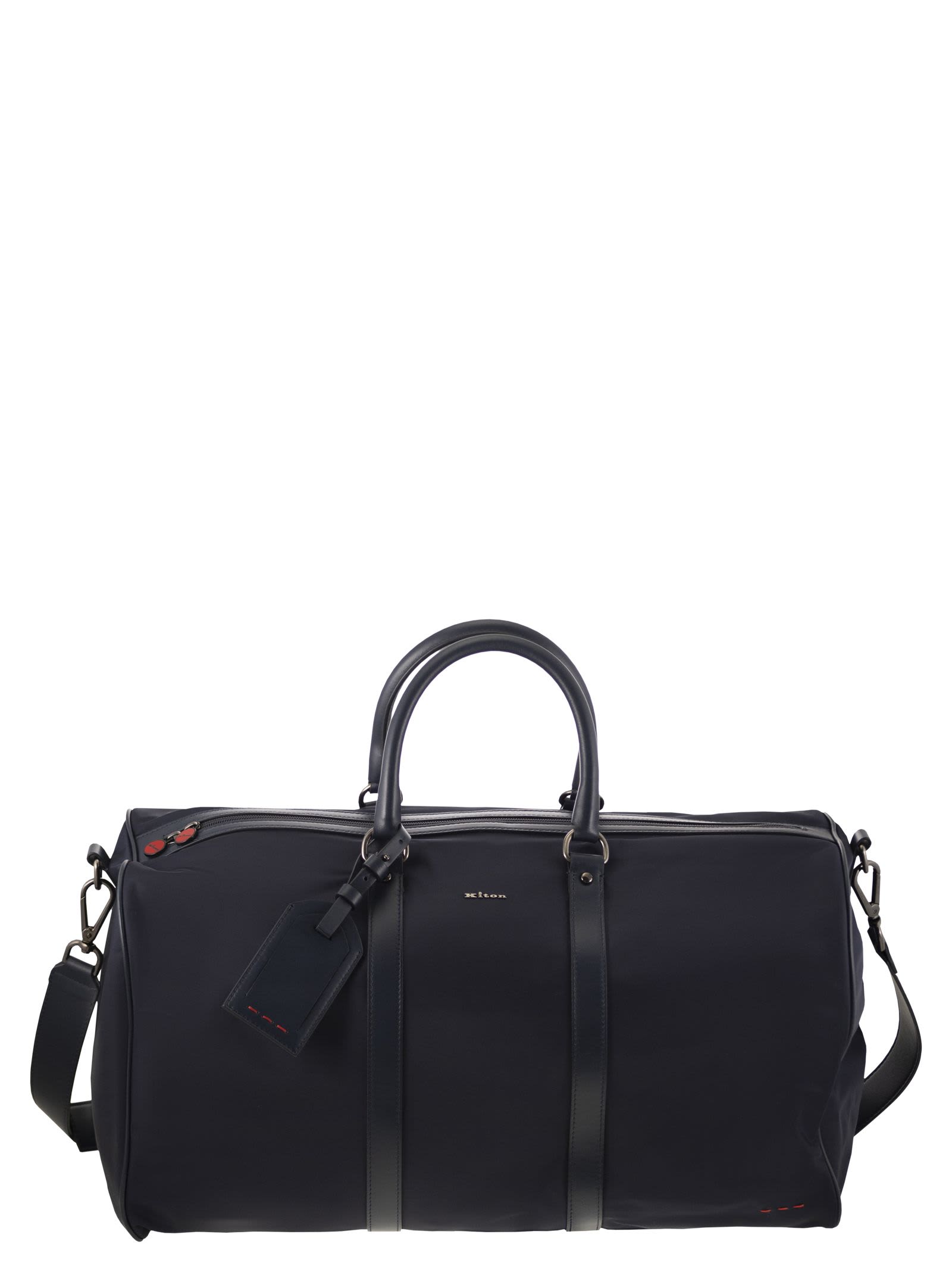 Duffel Bag With Leather Inserts