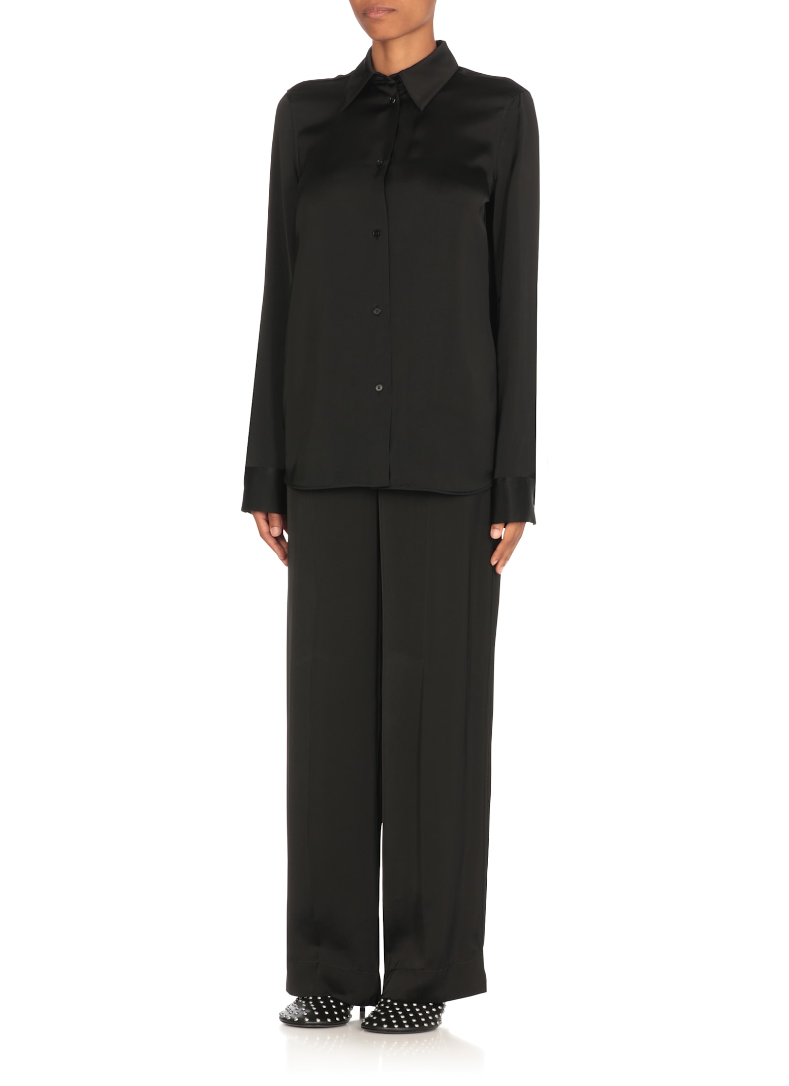 Jil Sander Long Sleeve Shirt In Black