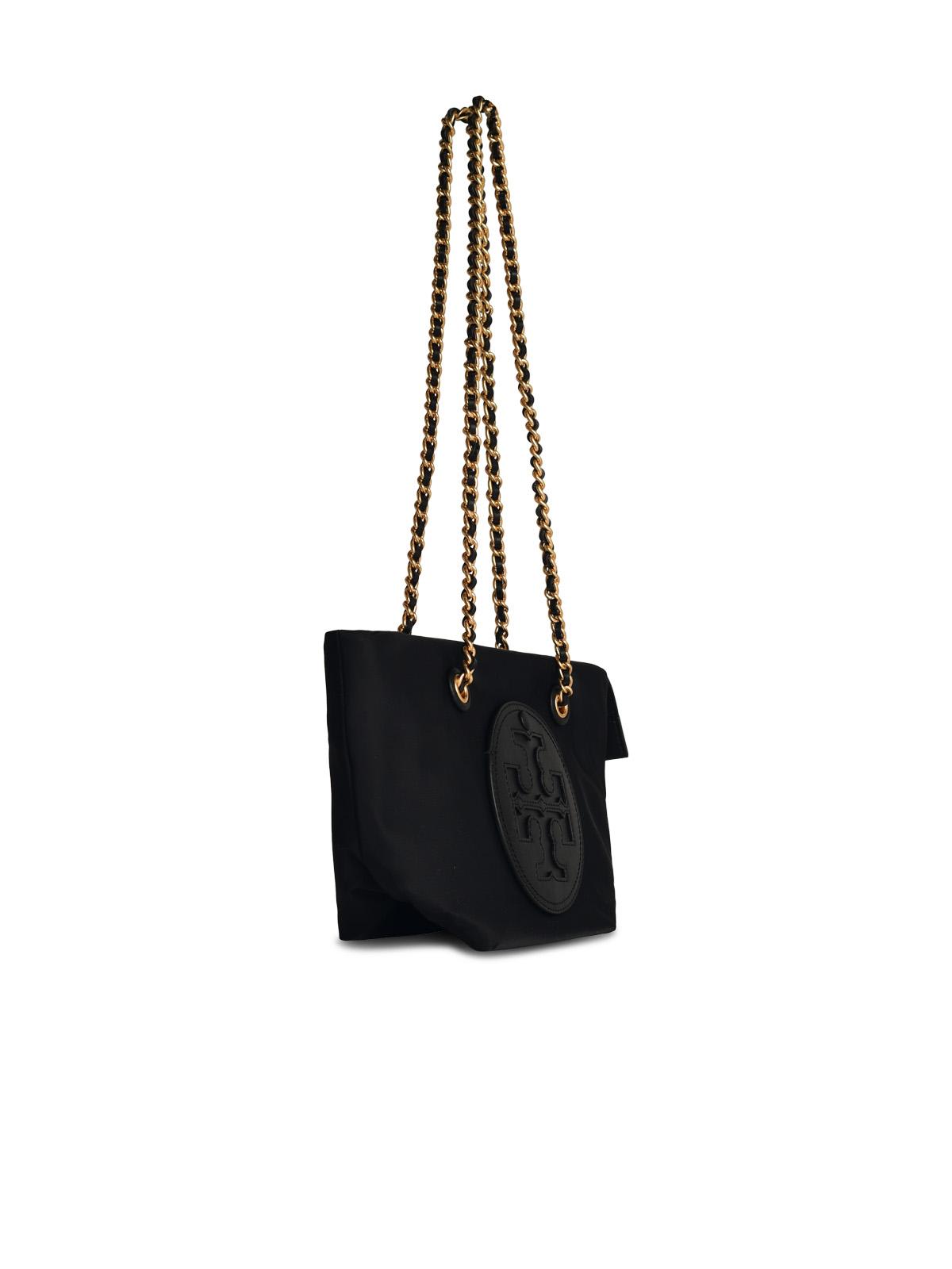 Tory Burch Small Ella Black Nylon Bag In Black