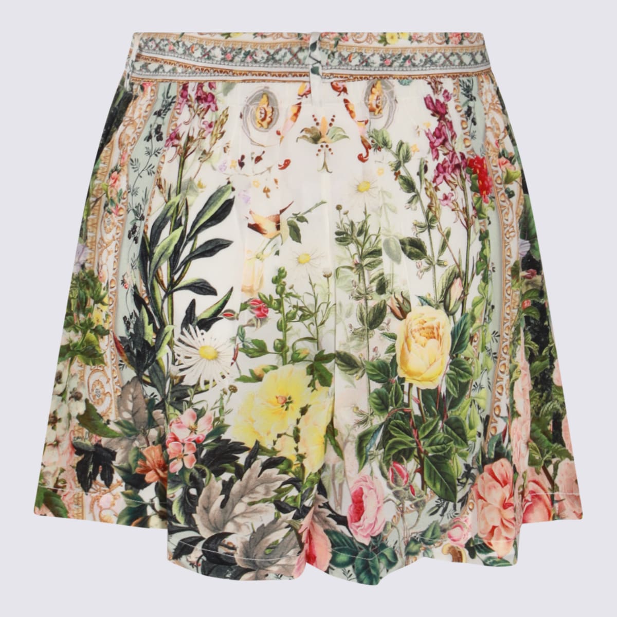 Shop Camilla Multicolor Silk Shorts