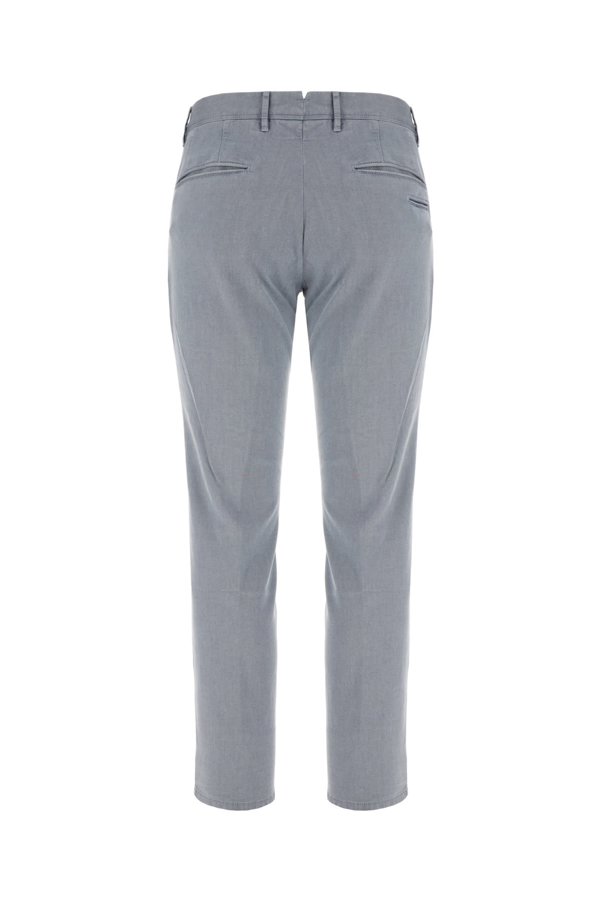 Incotex Stretch Cotton Trousers With Pockets And Loops In Bluette
