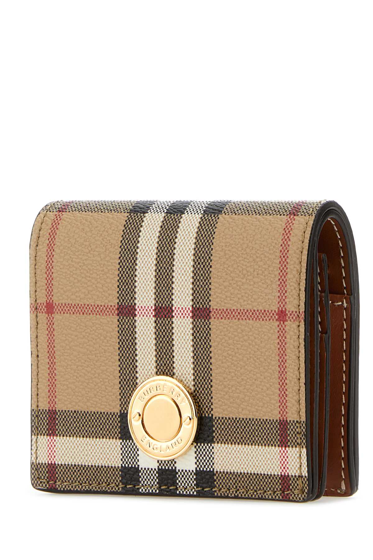 Burberry Printed Canvas Small Wallet In Archivebeige