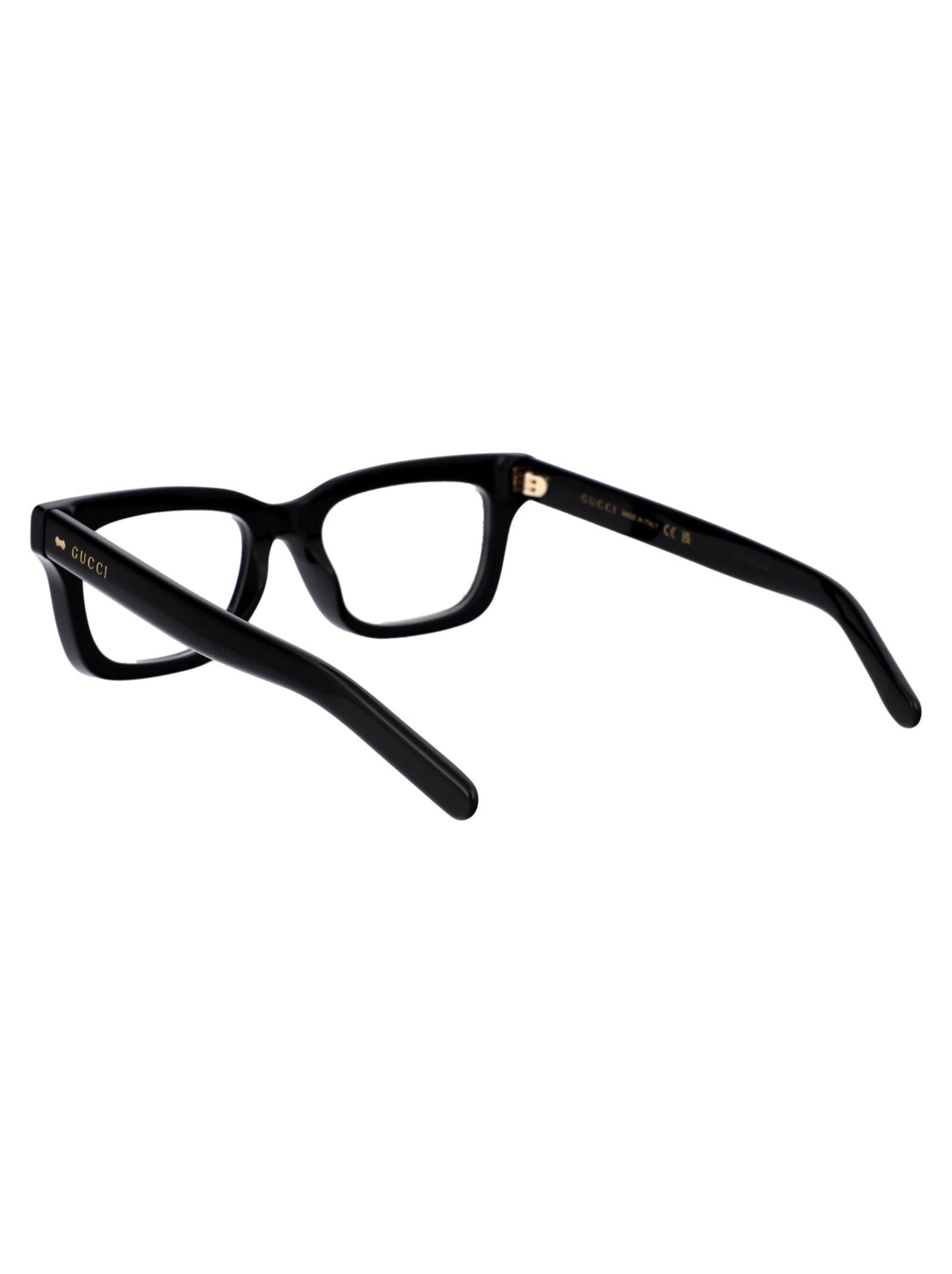 Shop Gucci Gg1522o Glasses In 005 Black Black Transparent