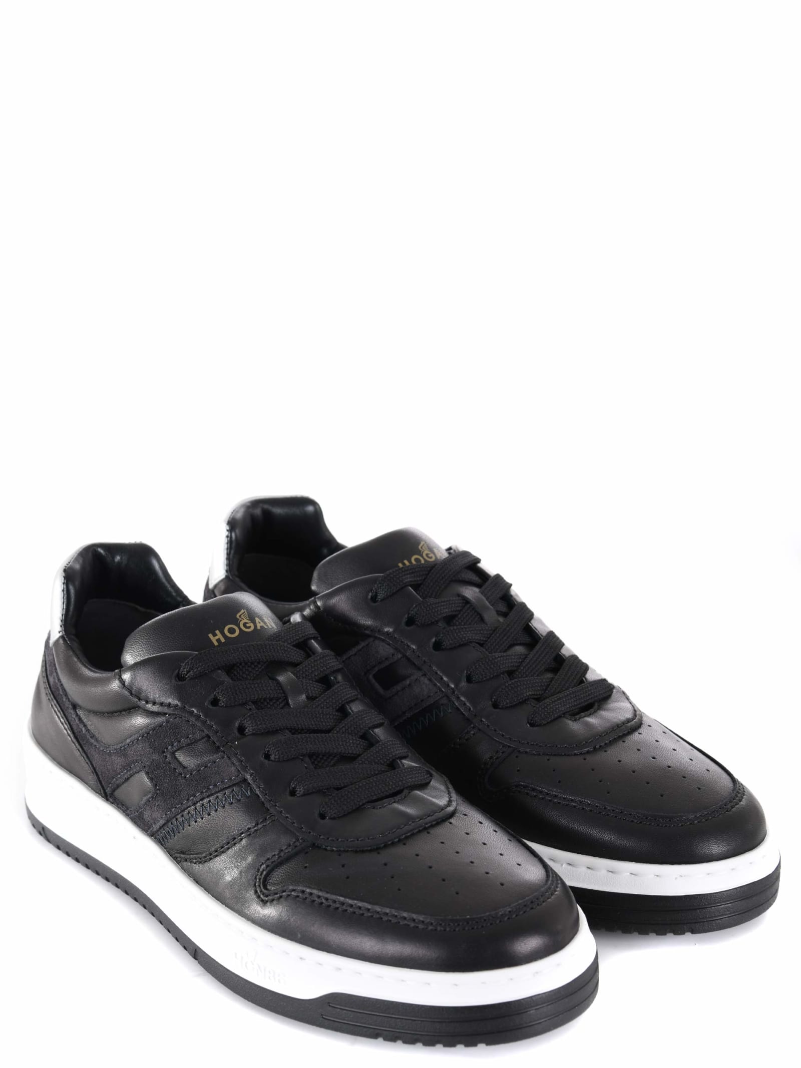 Shop Hogan H630 Sneakers In Black