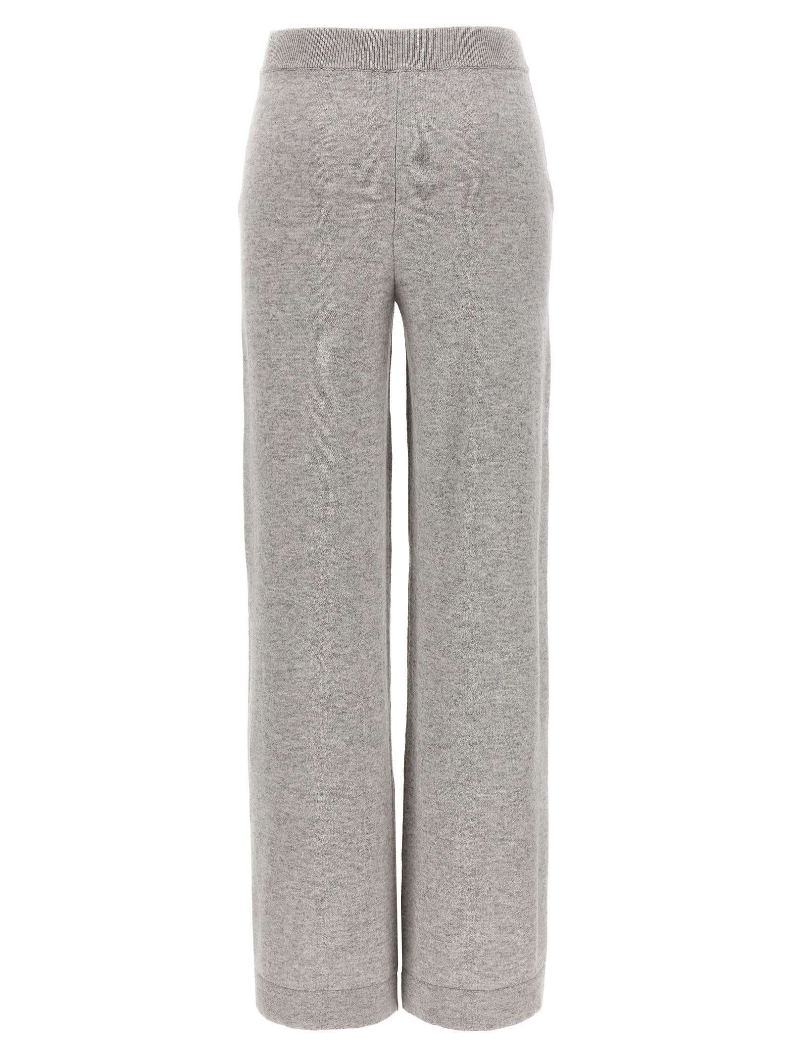 Peserico Trousers Wool Silk Elastic Waistband In Gray