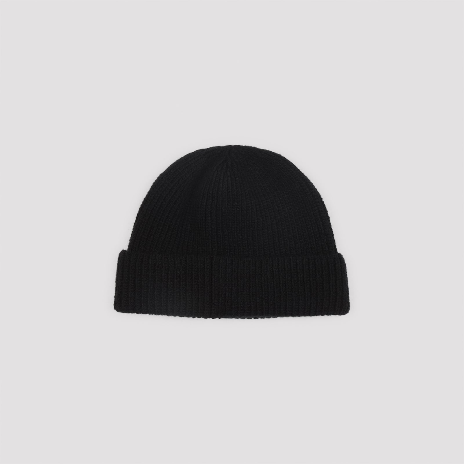 Prada Triangle Logo Cashmere Beanie In Black