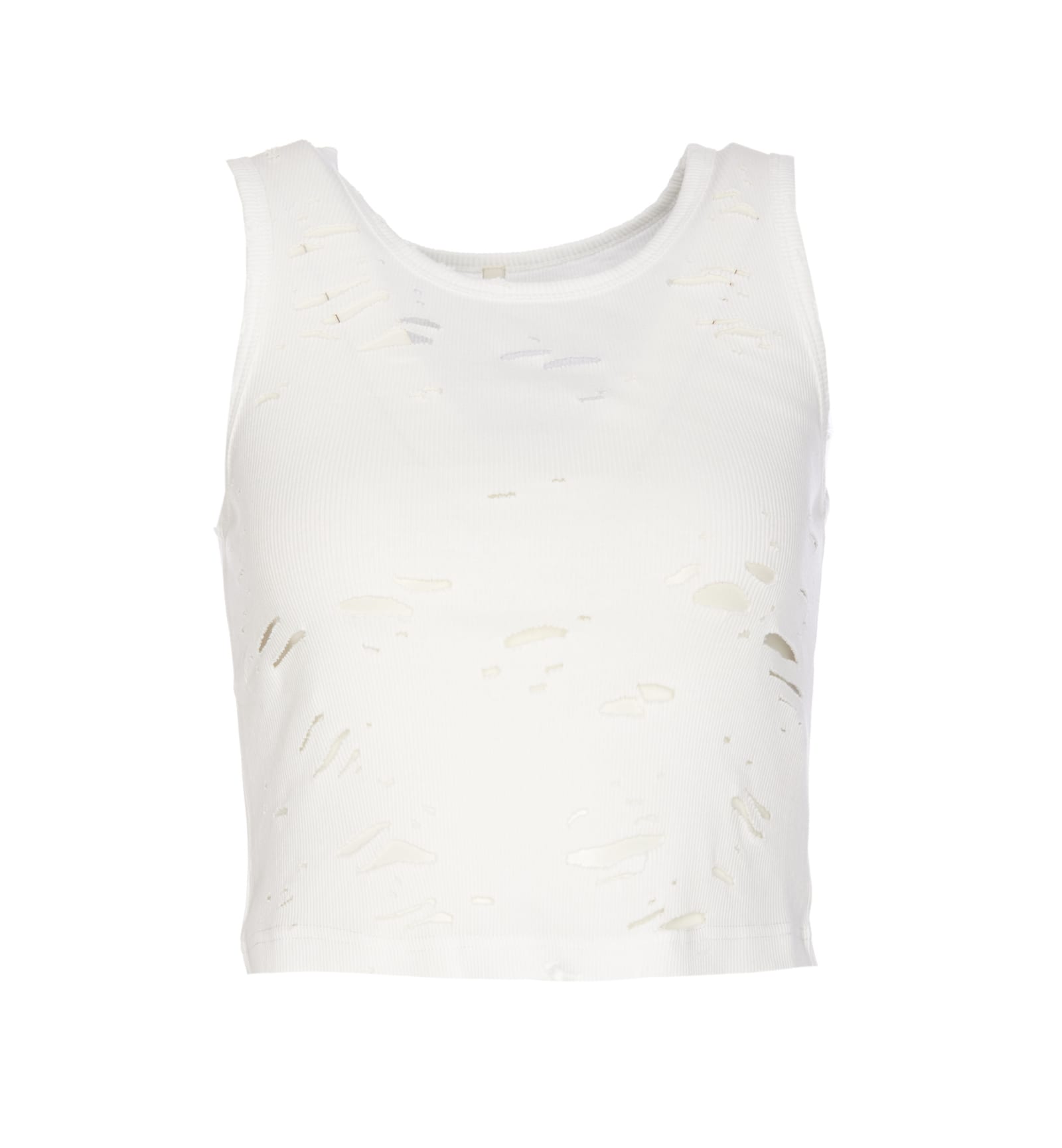 Shop R13 Distressed Tank Top In White