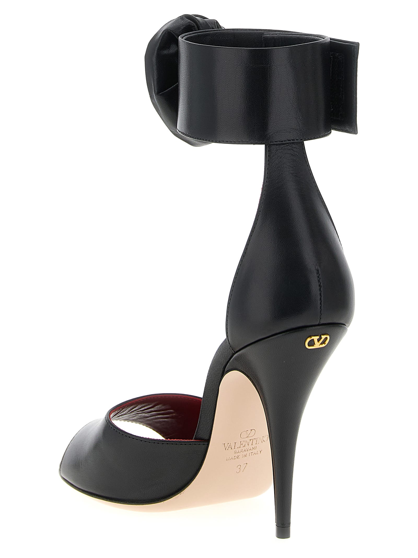 Valentino Garavani Drip Rose Kidskin Sandal With Crystals 105mm Woman Black 39.5 In Black