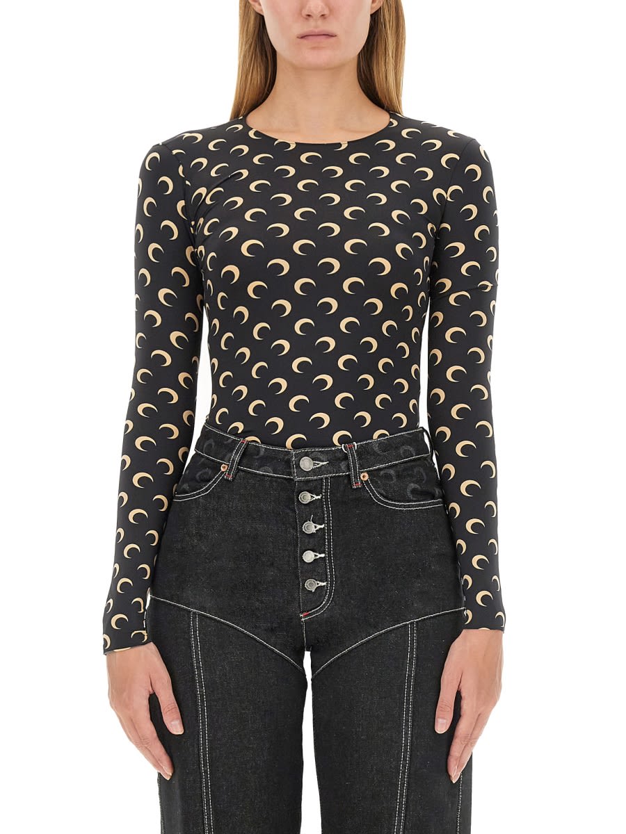 Marine Serre Top Moon In Black