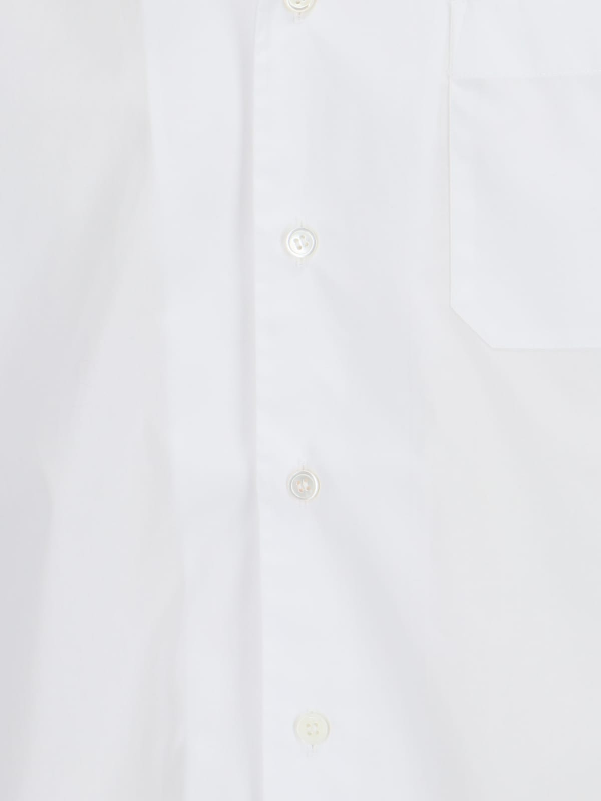 Marni White Poplin Bowling Hidden Logo Shirt In White