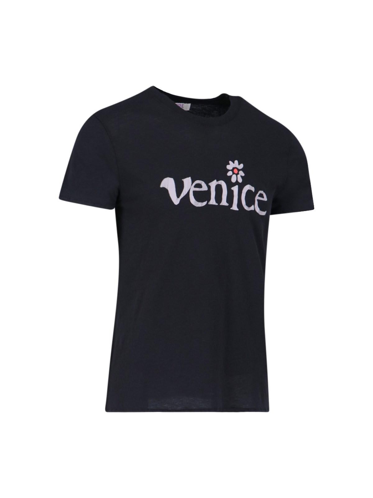 Shop Erl Venice T-shirt In Black