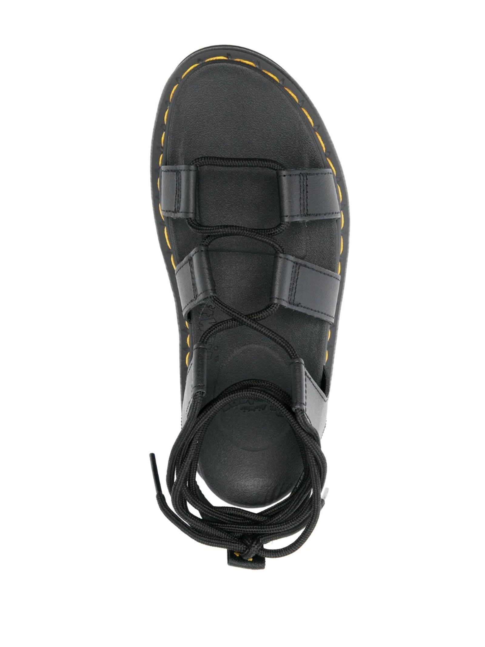 Shop Dr. Martens' Black Leather Nartilla Sandals