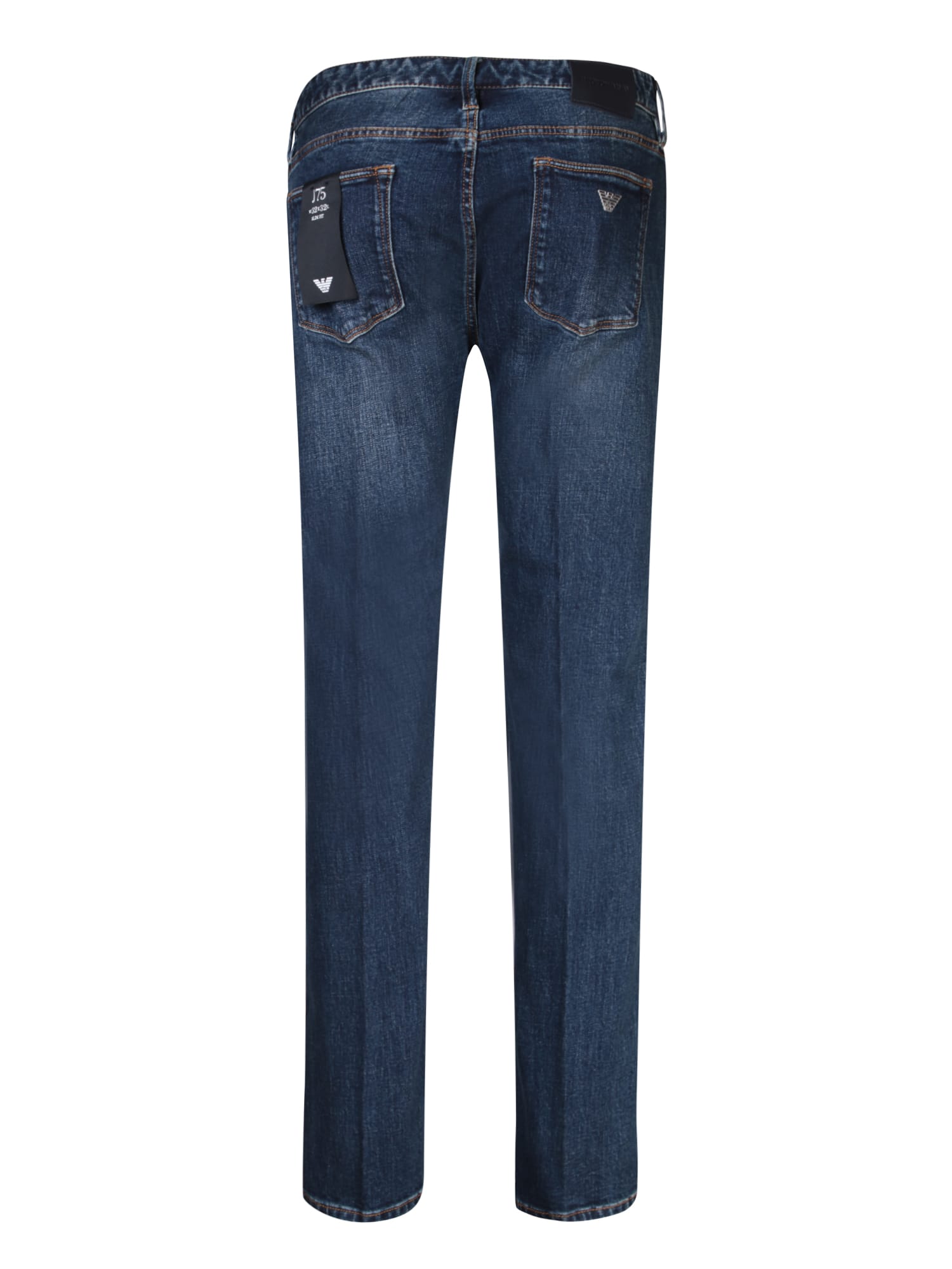 Shop Emporio Armani Slim Fit Blue Jeans