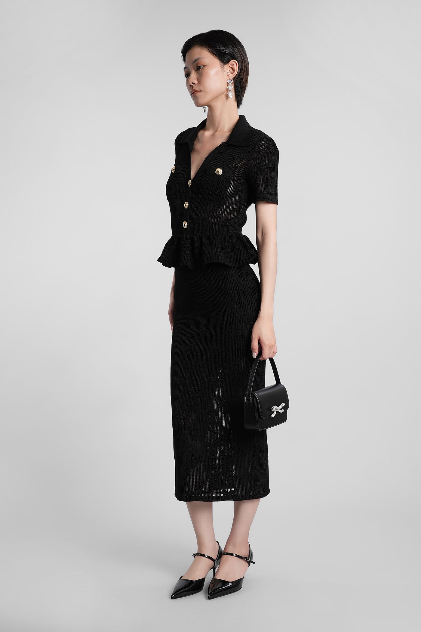 Self-portrait In Black Cotton In Black
